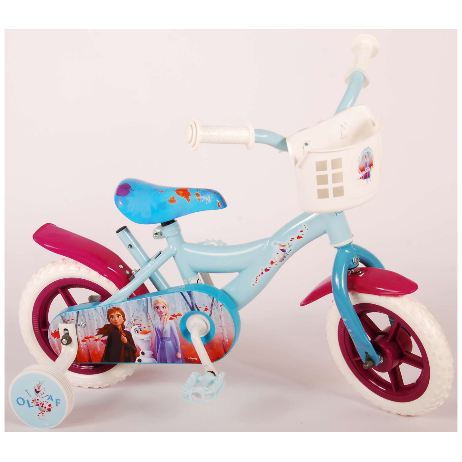 Disney Frozen 2 Fiets - 10 inch - Blauw/Paars - Doortrapper