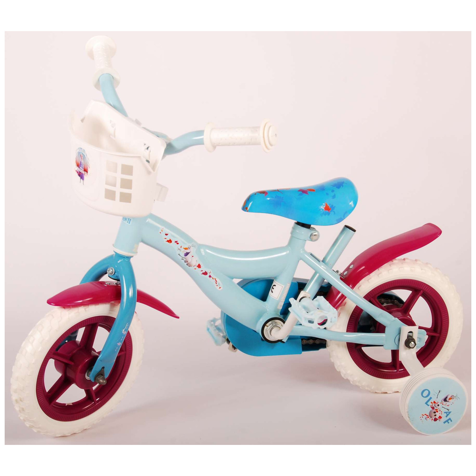 Disney Frozen 2 Fiets - 10 inch - Blauw/Paars - Doortrapper