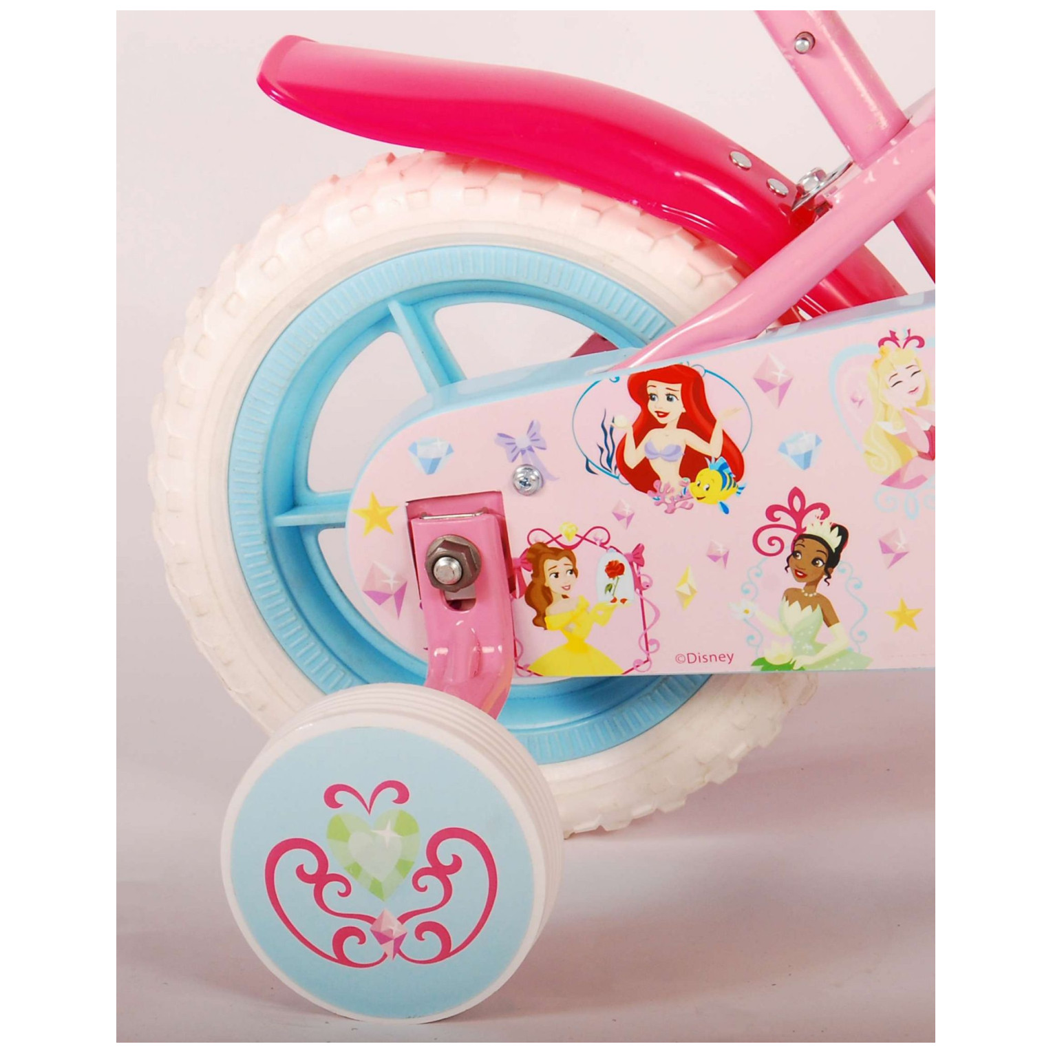 Disney Princess Fiets - 10 inch - Roze - Doortrapper