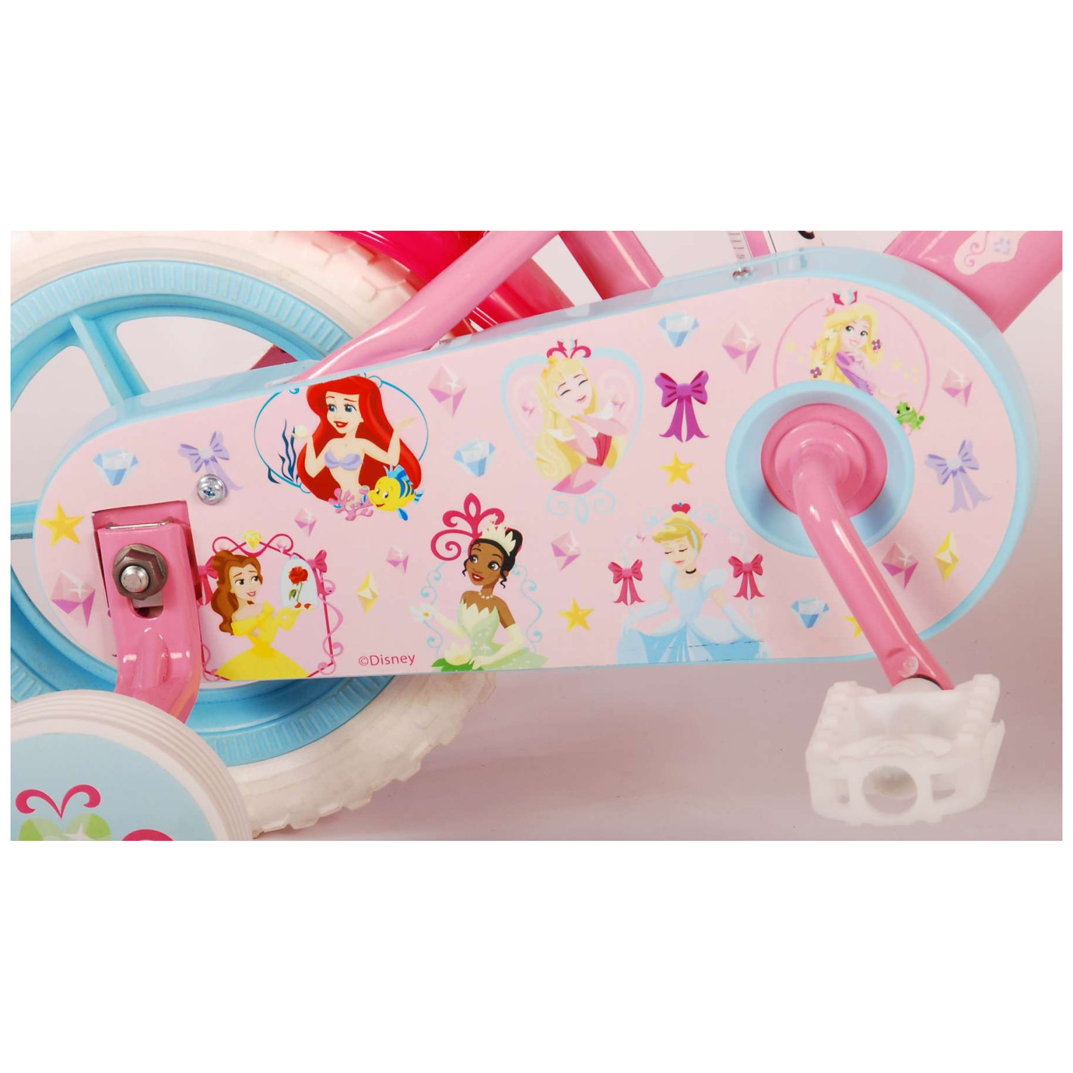 Disney Princess Fiets - 10 inch - Roze - Doortrapper