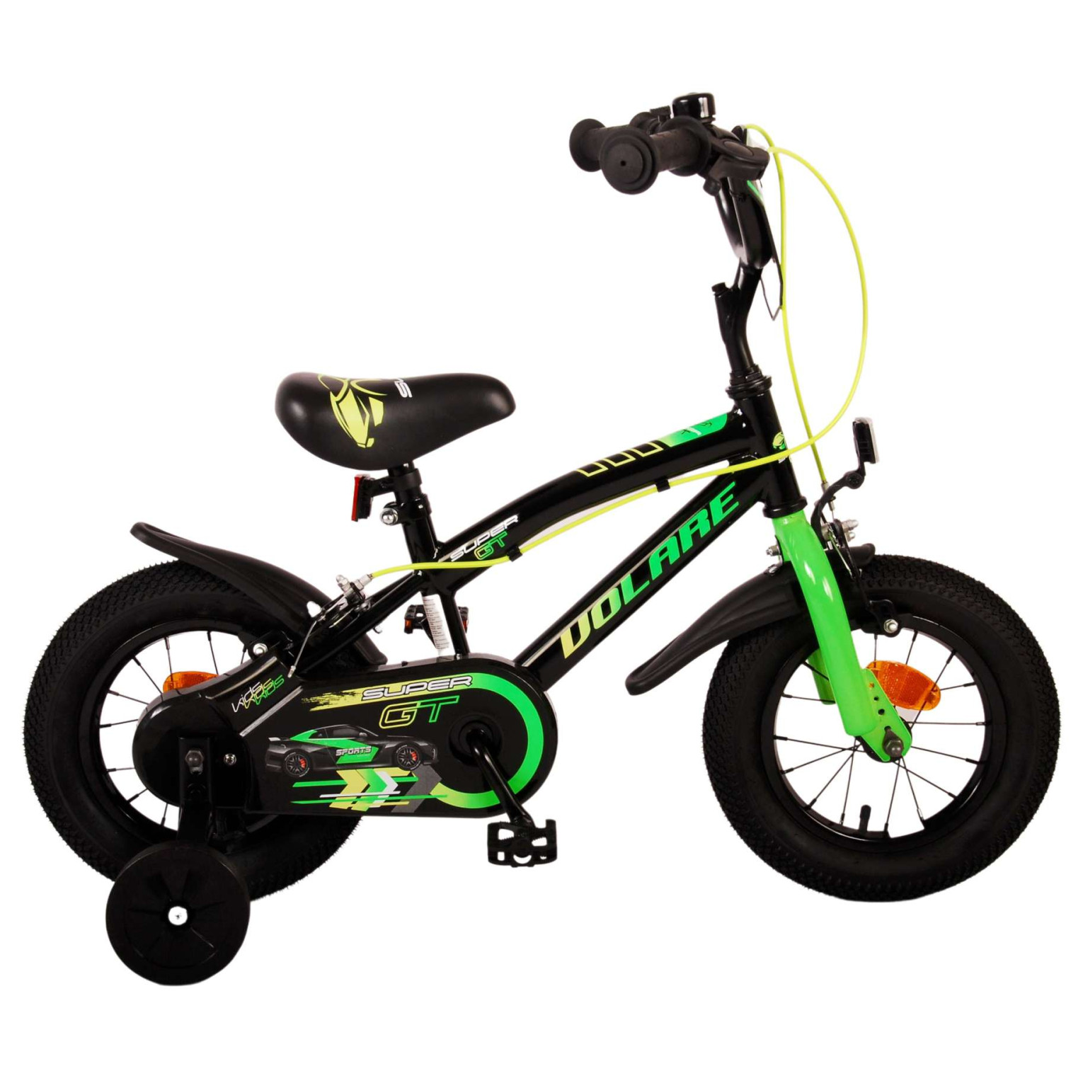 Volare Super GT Fiets - 12 inch - Groen - Twee handremmen