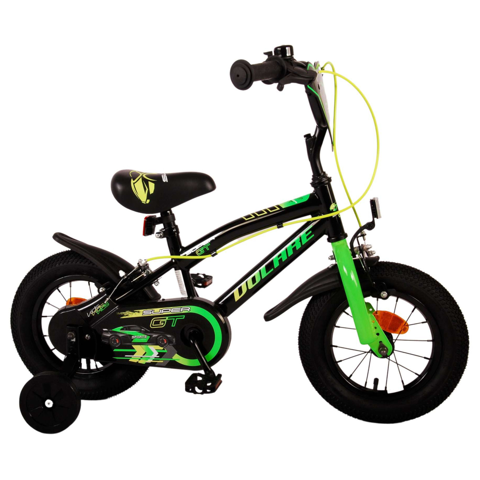 Volare Super GT Fiets - 12 inch - Groen - Twee handremmen