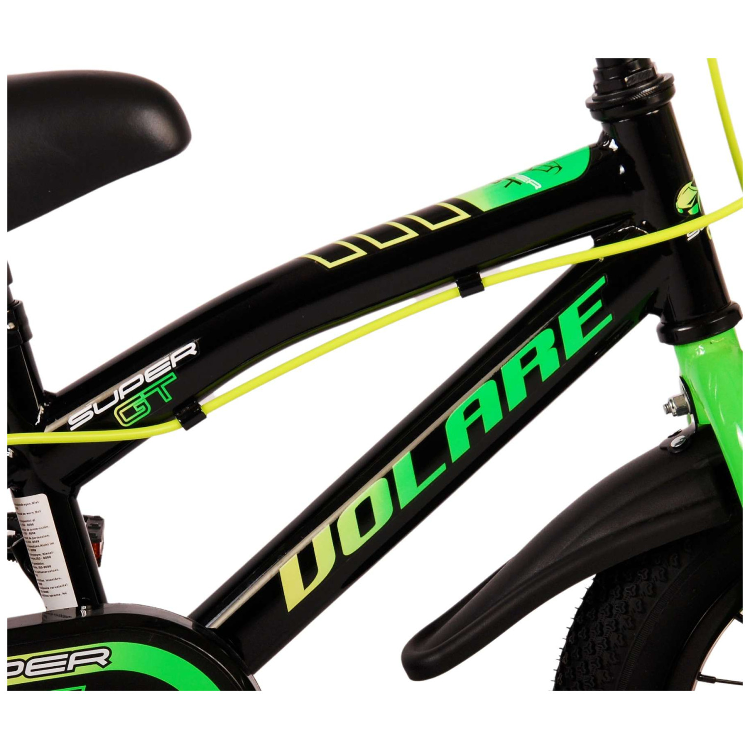 Volare Super GT Fiets - 12 inch - Groen - Twee handremmen