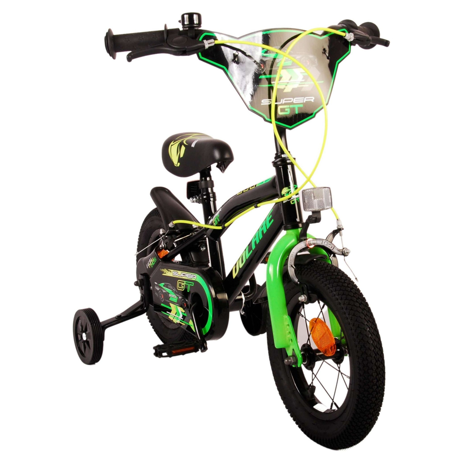 Volare Super GT Fiets - 12 inch - Groen - Twee handremmen