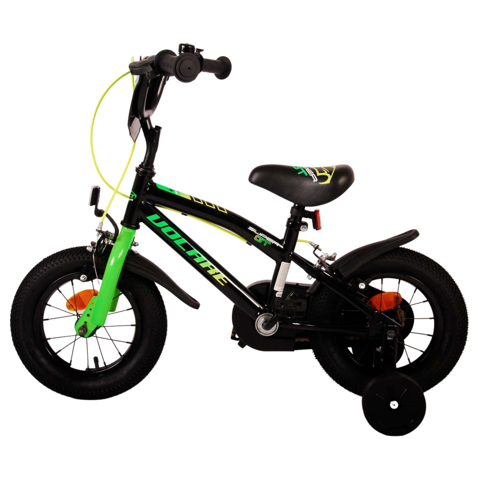 Volare Super GT Fiets - 12 inch - Groen - Twee handremmen