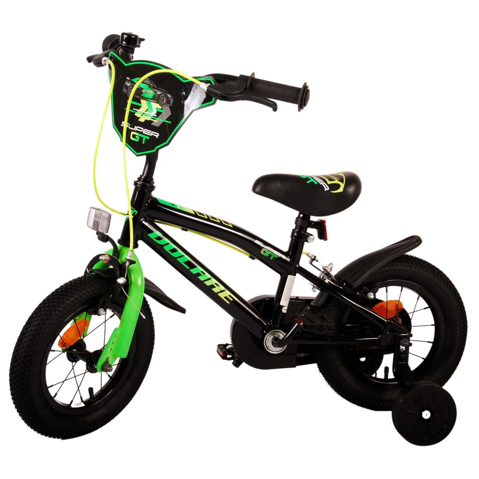 Volare Super GT Fiets - 12 inch - Groen - Twee handremmen