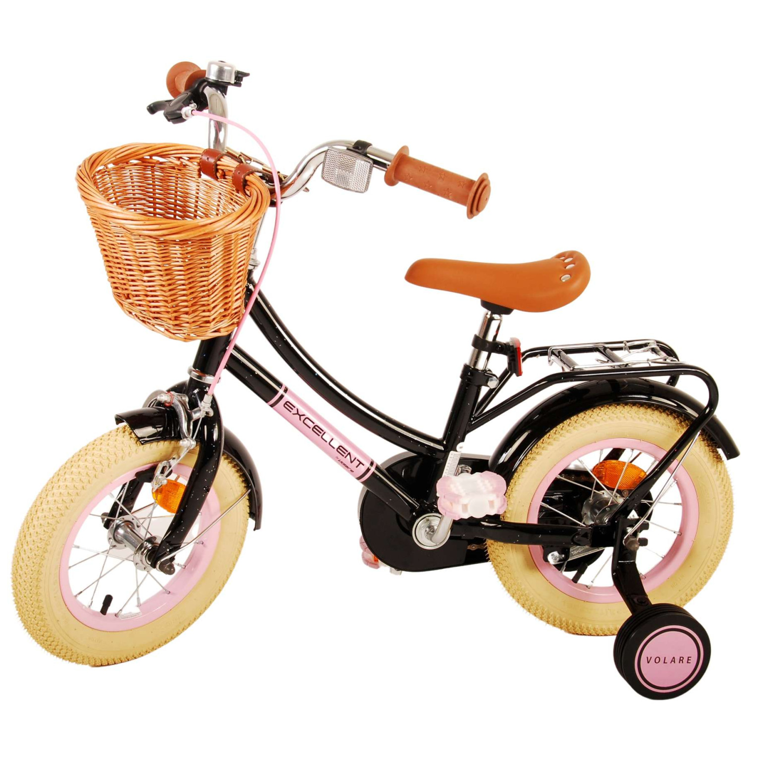 Volare Excellent Fiets - 12 inch - Zwart