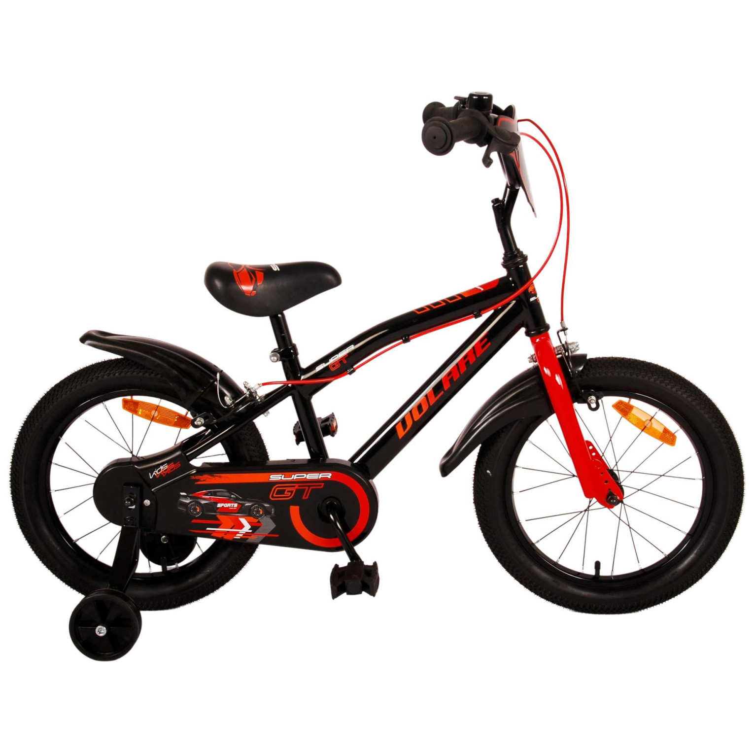 Volare Super GT Fiets - 16 inch - Rood - Twee handremmen