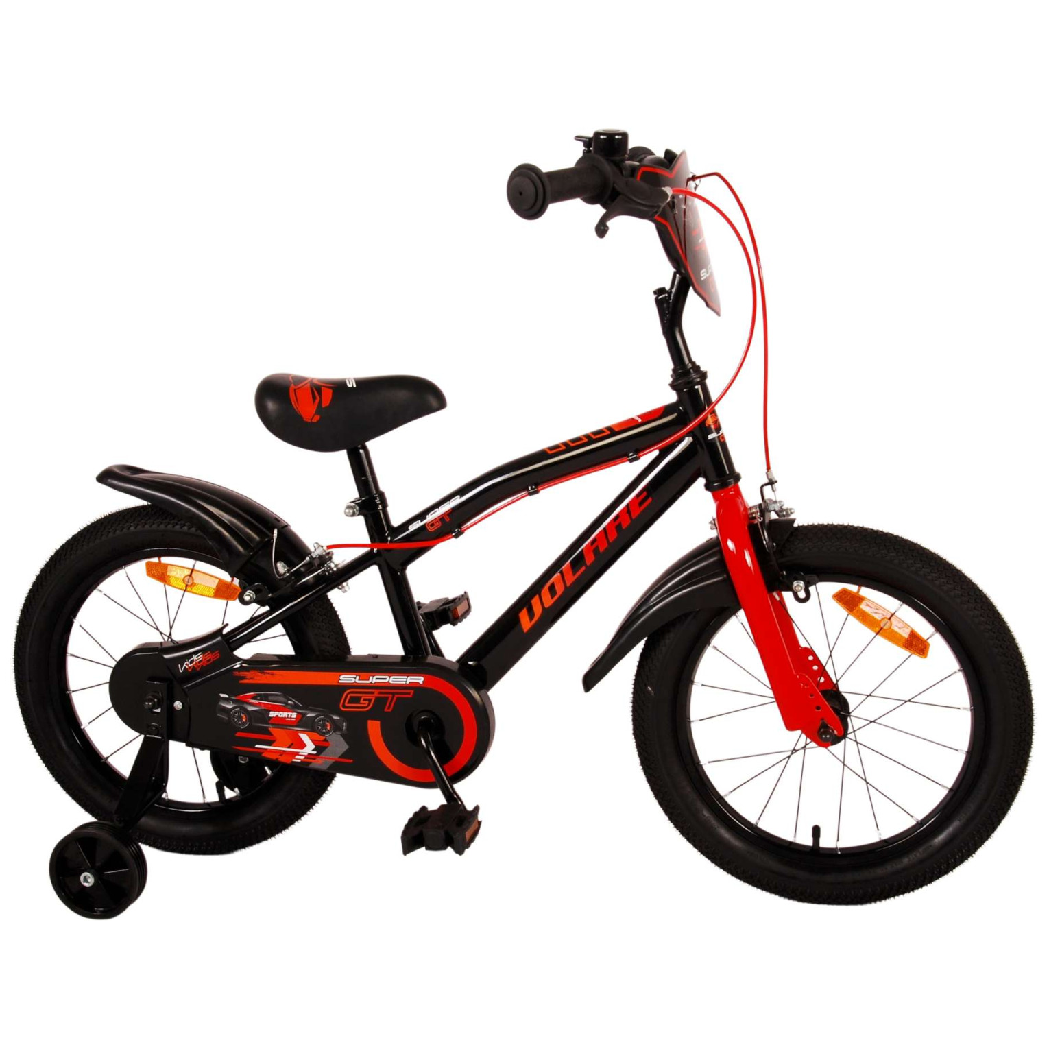 Volare Super GT Fiets - 16 inch - Rood - Twee handremmen