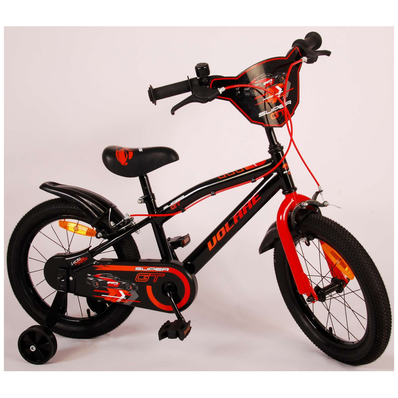 Volare Super GT Fiets - 16 inch - Rood - Twee handremmen