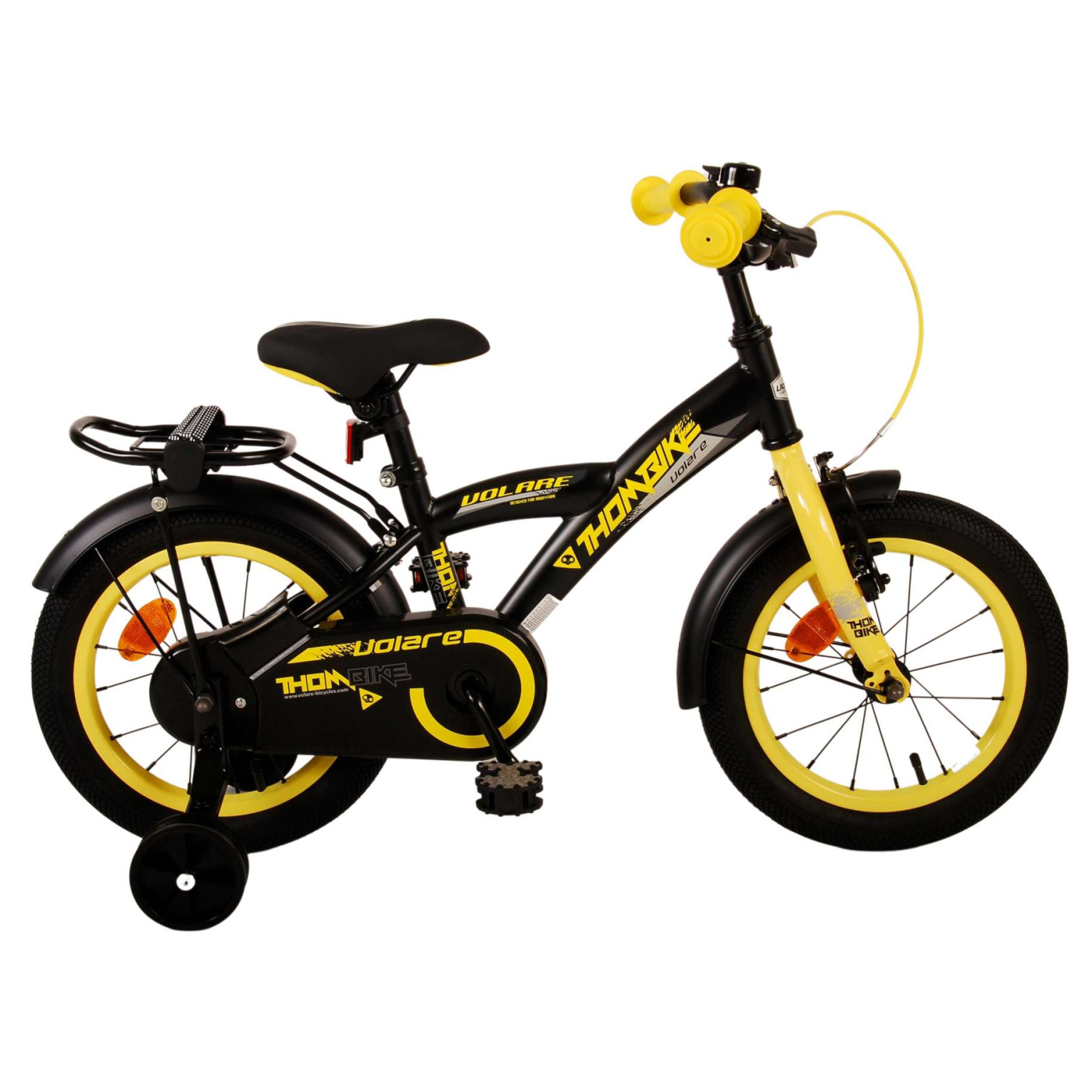 Volare Thombike Fiets - 14 inch - Zwart Geel