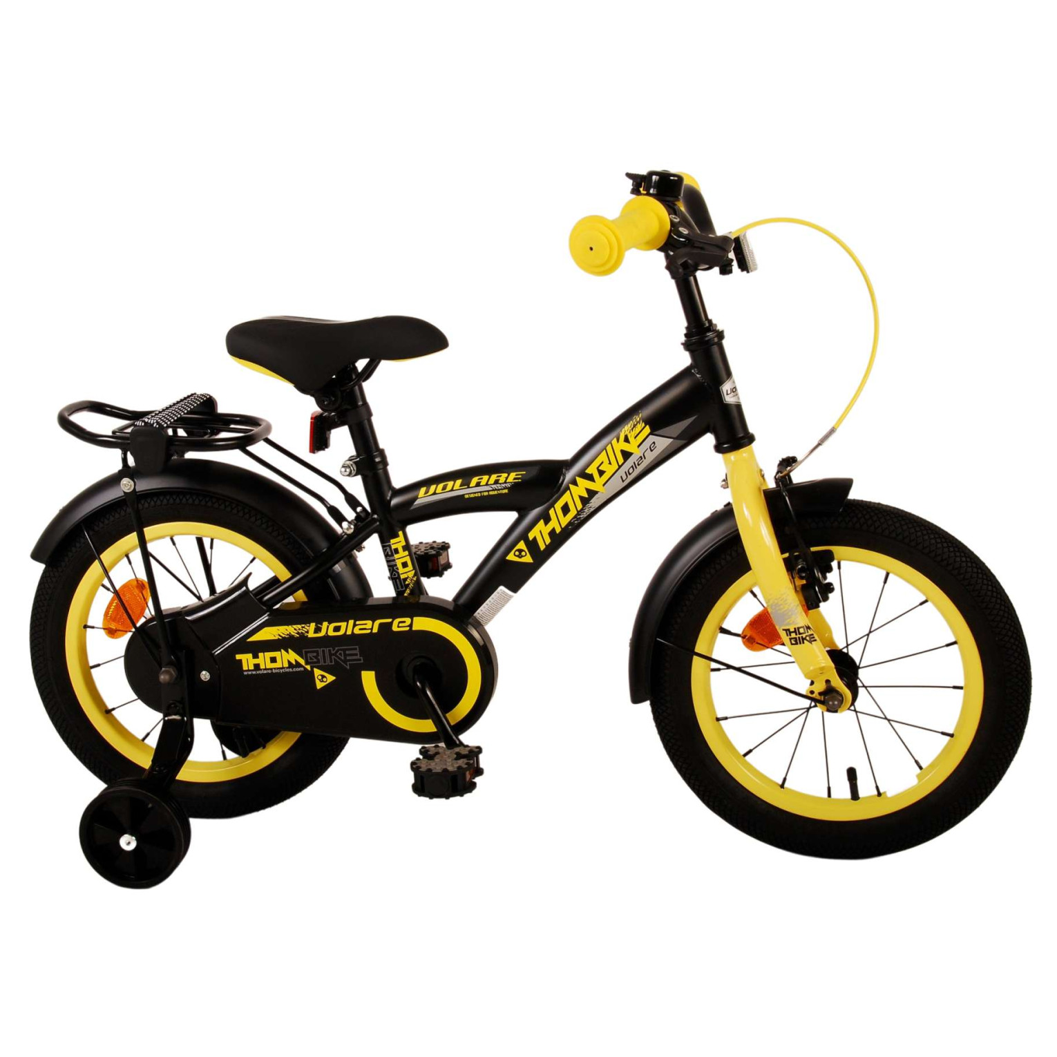 Volare Thombike Fiets - 14 inch - Zwart Geel