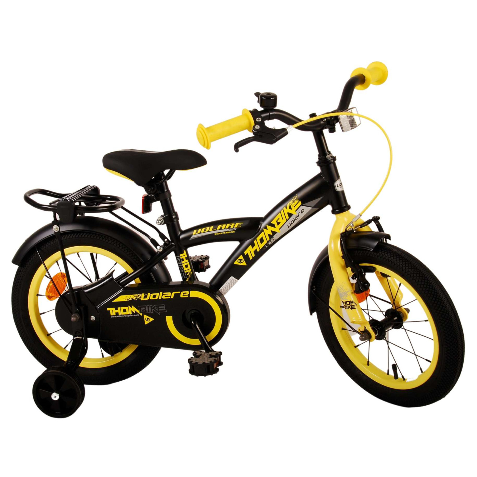 Volare Thombike Fiets - 14 inch - Zwart Geel