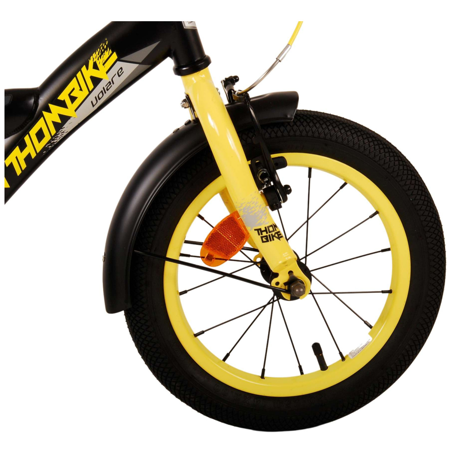 Volare Thombike Fiets - 14 inch - Zwart Geel