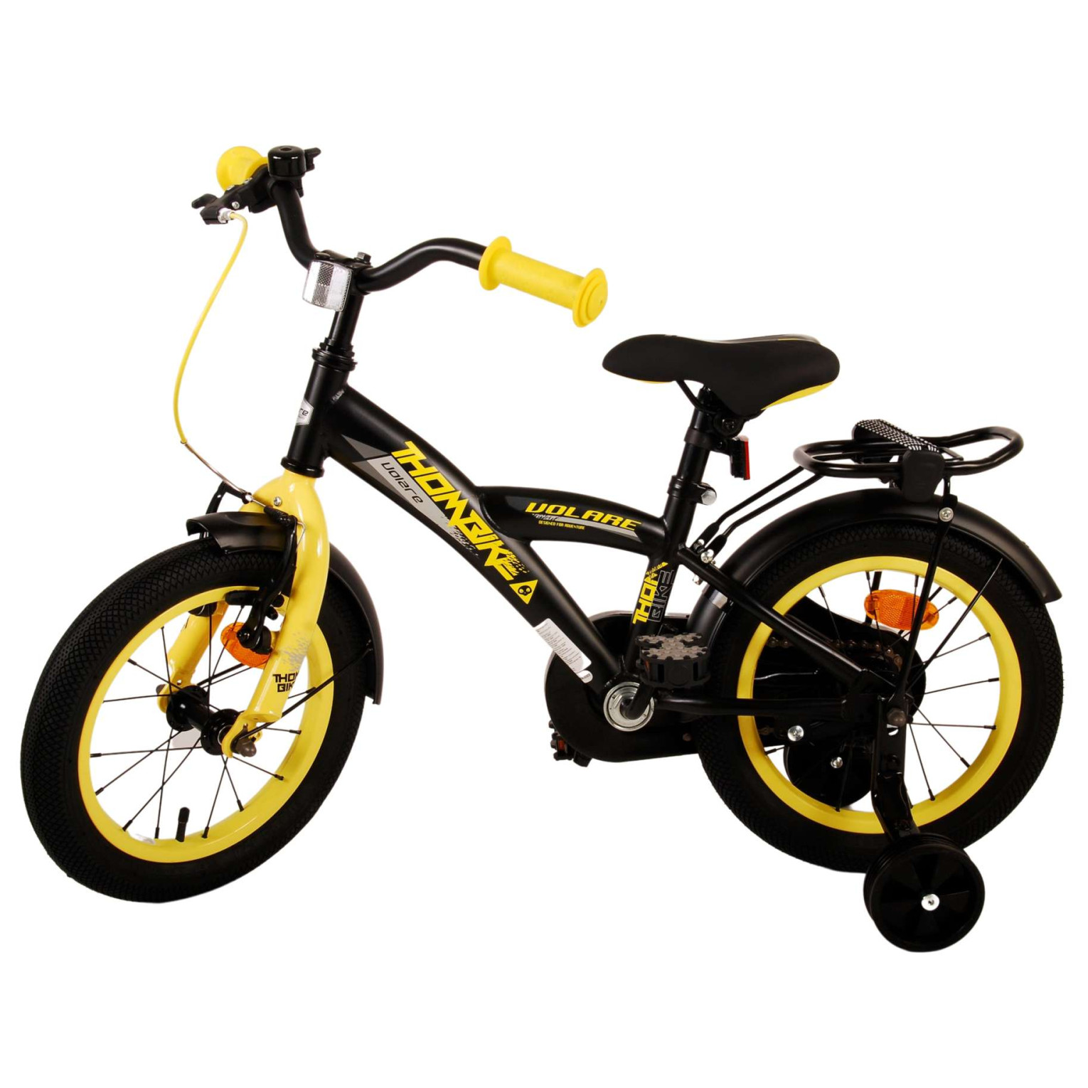 Volare Thombike Fiets - 14 inch - Zwart Geel