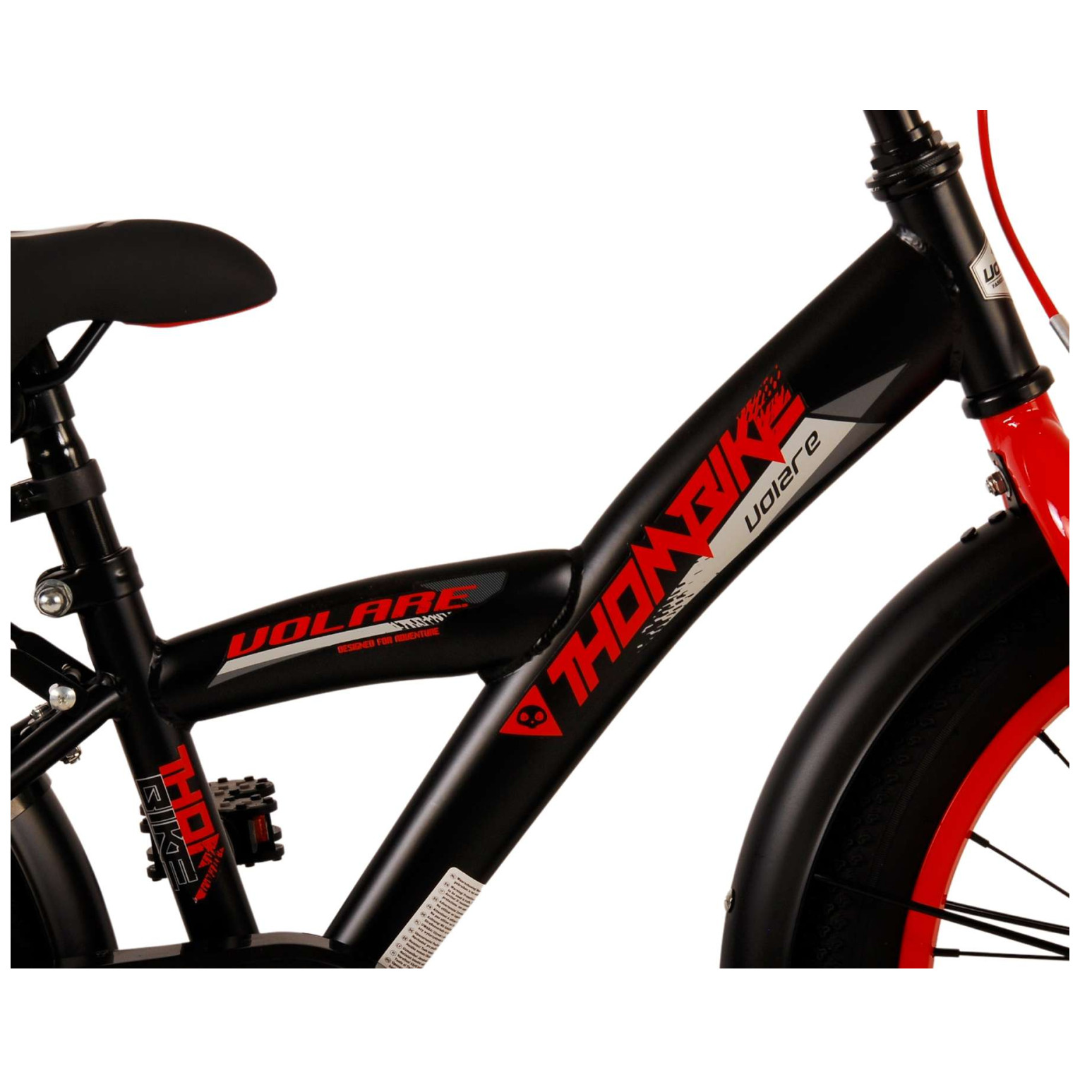 Volare Thombike Fiets - 18 inch - Zwart Rood