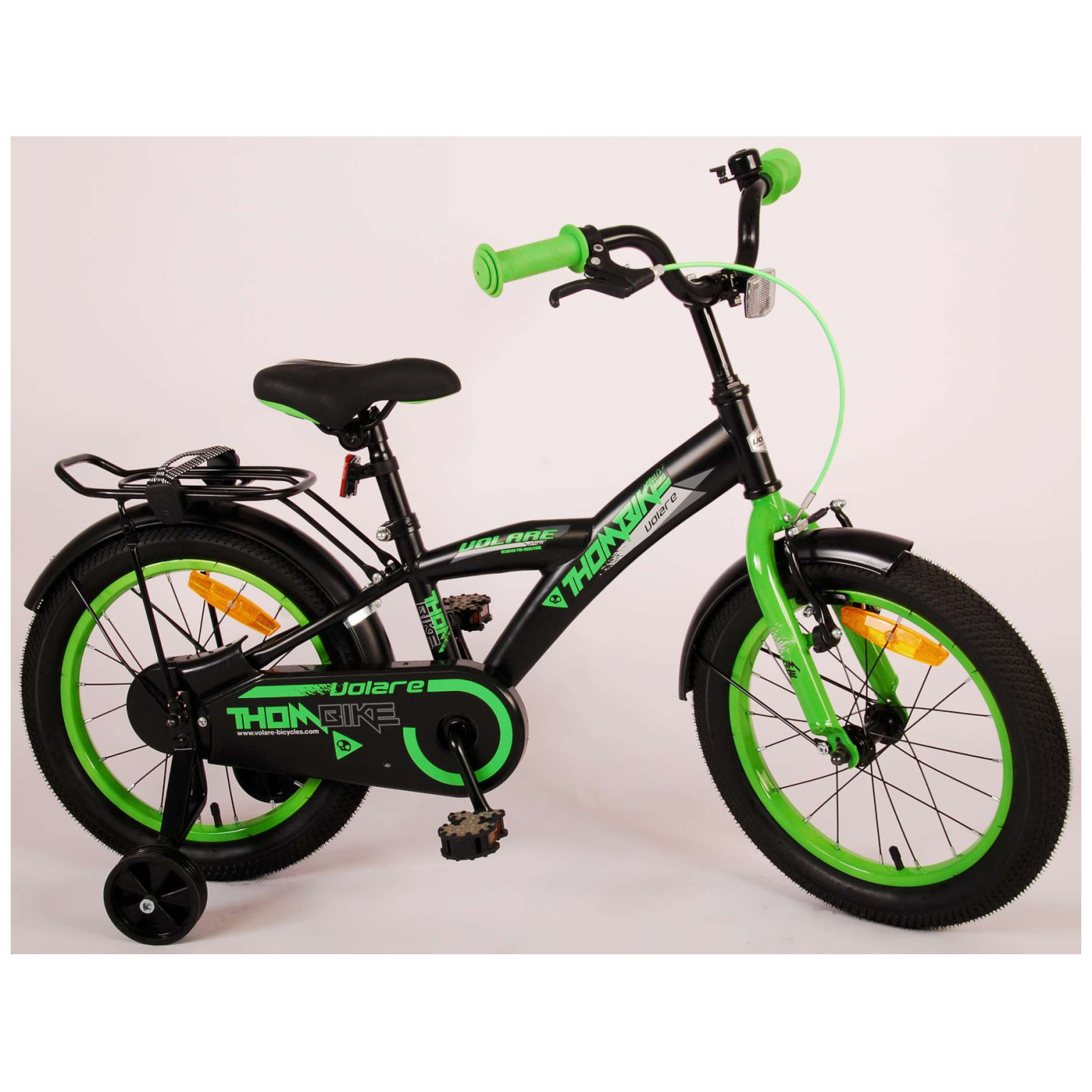 Volare Thombike Fiets - 16 inch - Zwart Groen