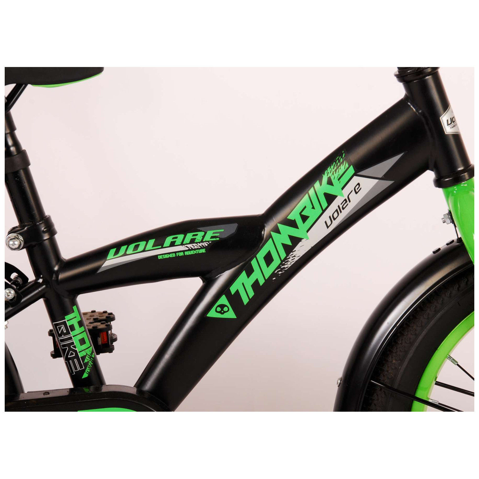 Volare Thombike Fiets - 16 inch - Zwart Groen