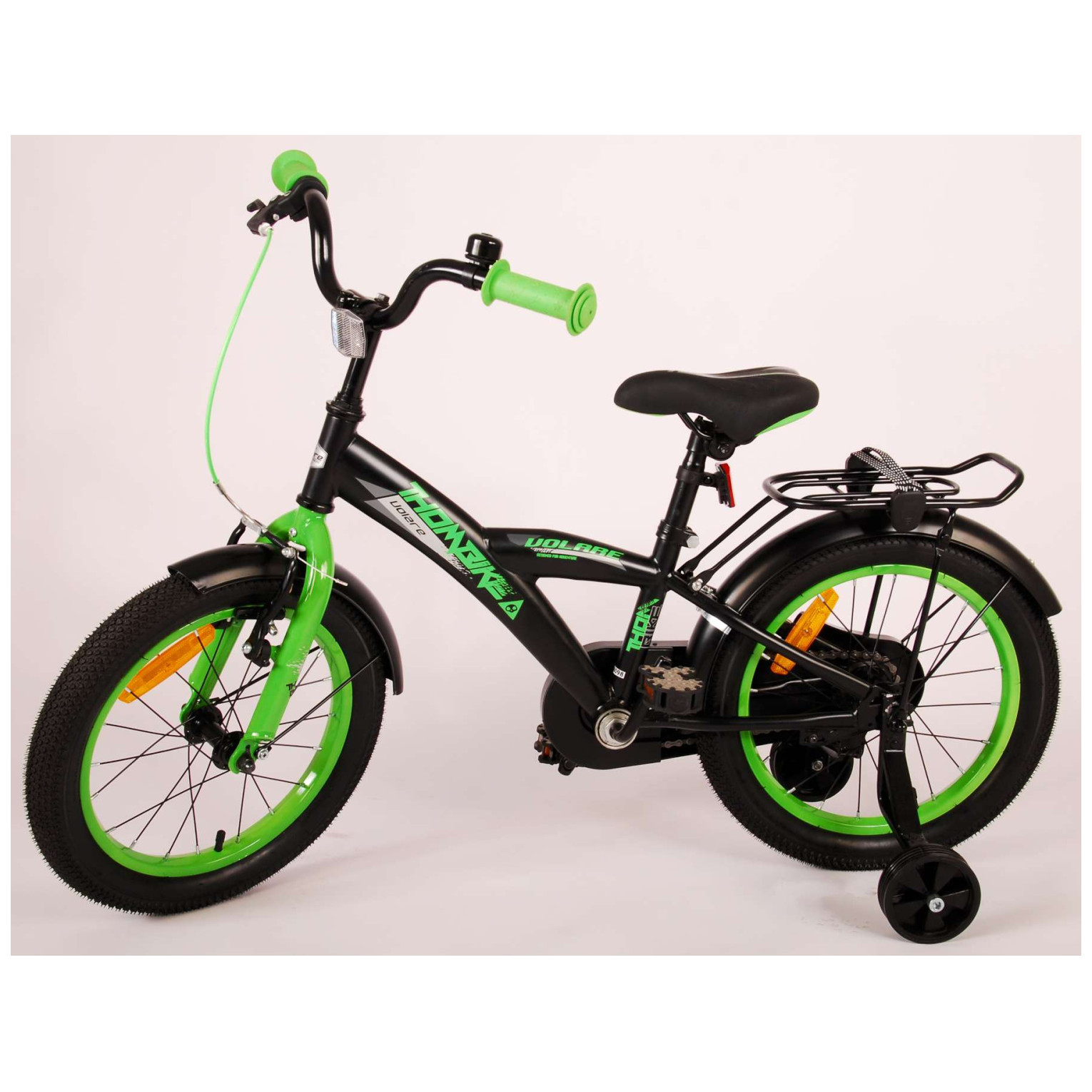 Volare Thombike Fiets - 16 inch - Zwart Groen