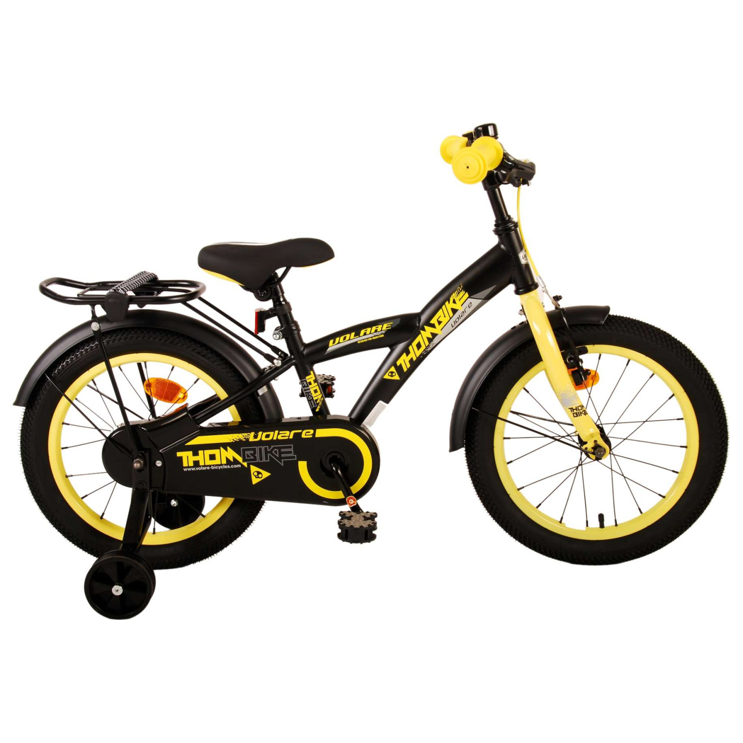 Volare Thombike Fiets - 16 inch - Zwart Geel