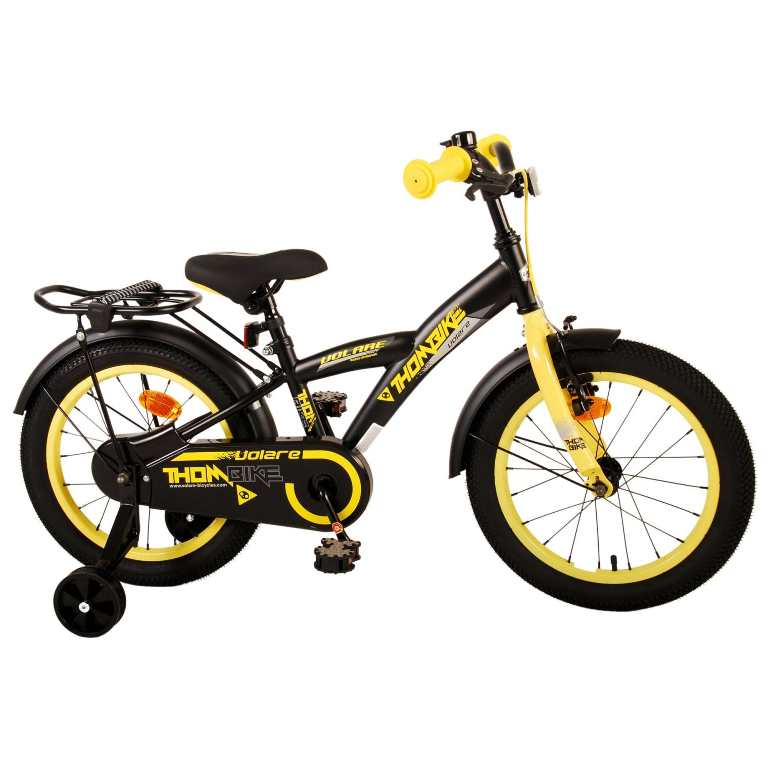 Volare Thombike Fiets - 16 inch - Zwart Geel