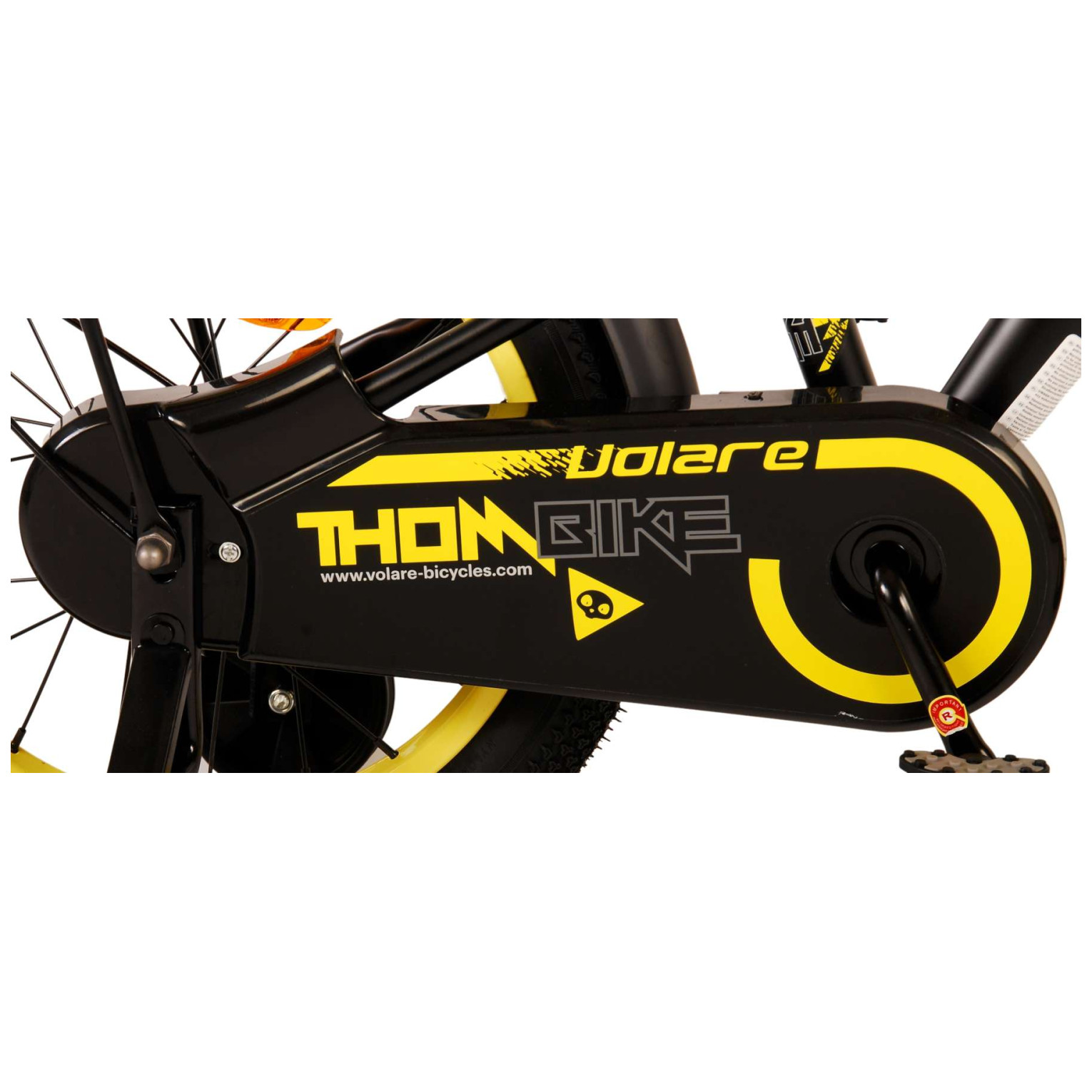 Volare Thombike Fiets - 16 inch - Zwart Geel