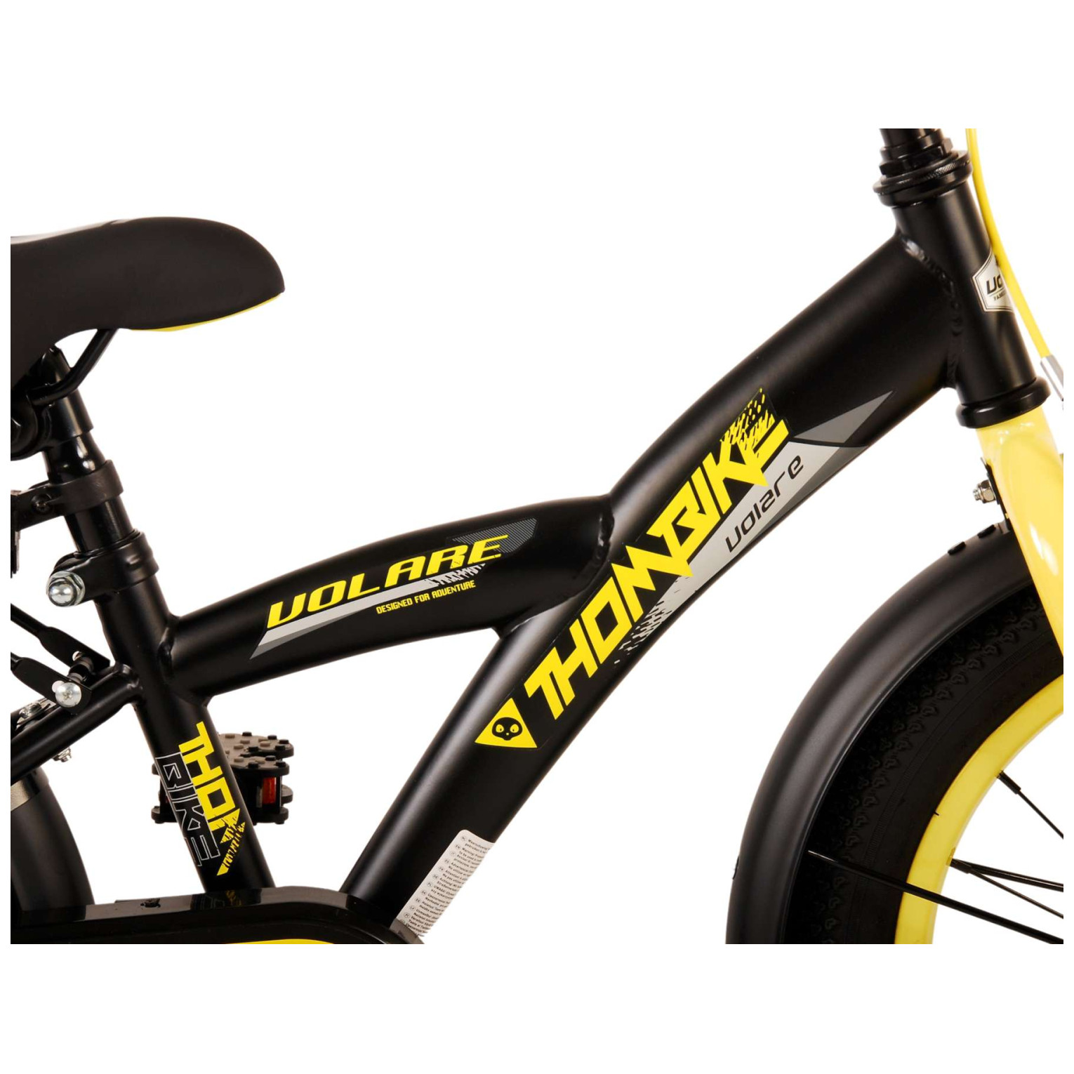 Volare Thombike Fiets - 16 inch - Zwart Geel