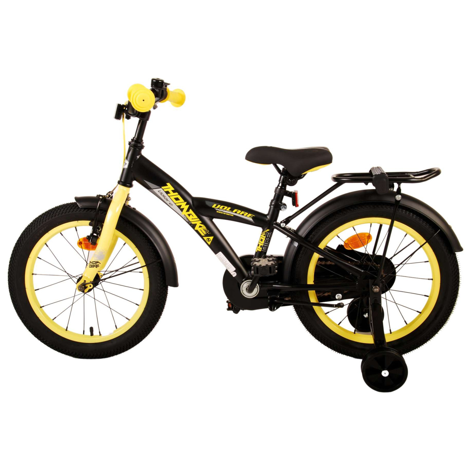 Volare Thombike Fiets - 16 inch - Zwart Geel