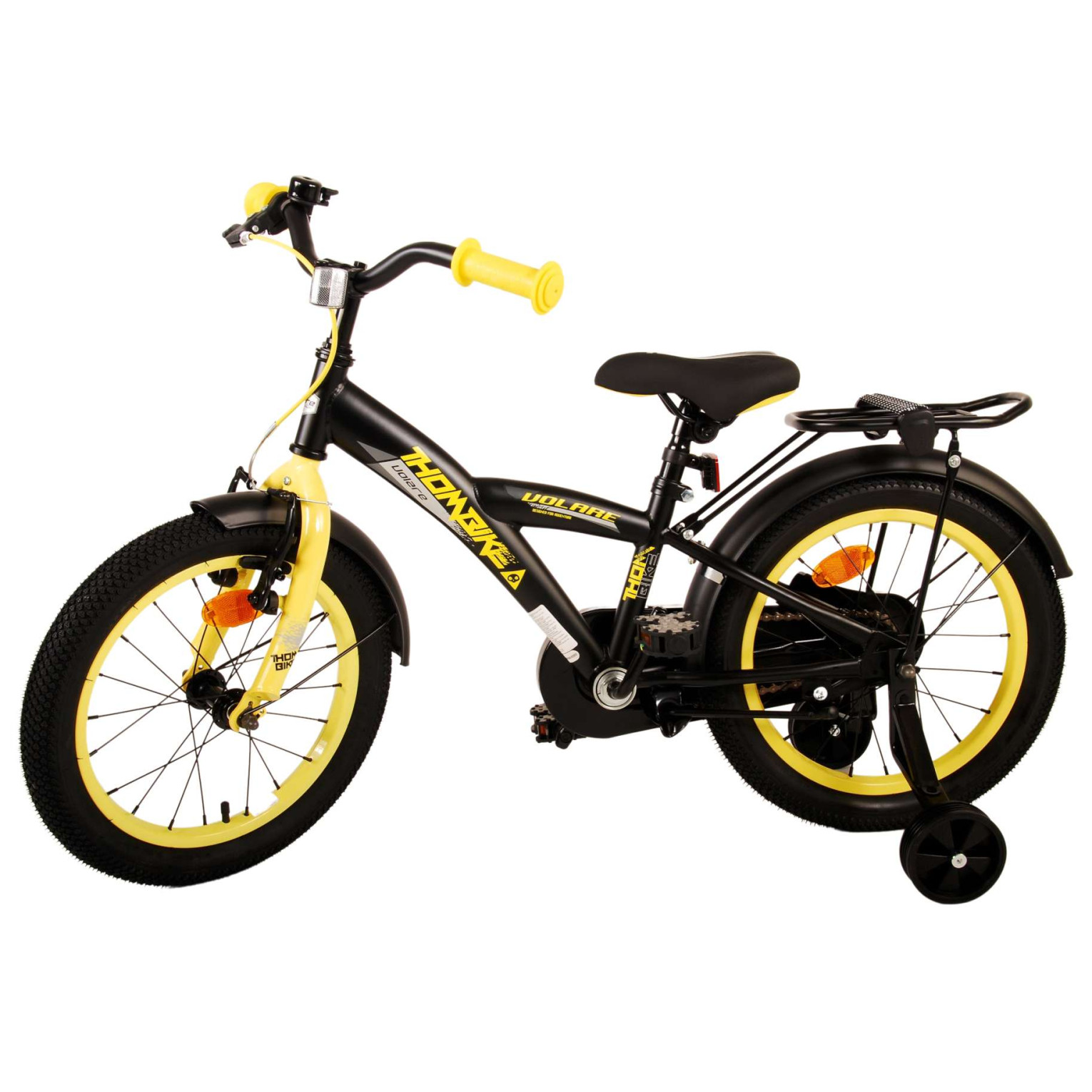 Volare Thombike Fiets - 16 inch - Zwart Geel