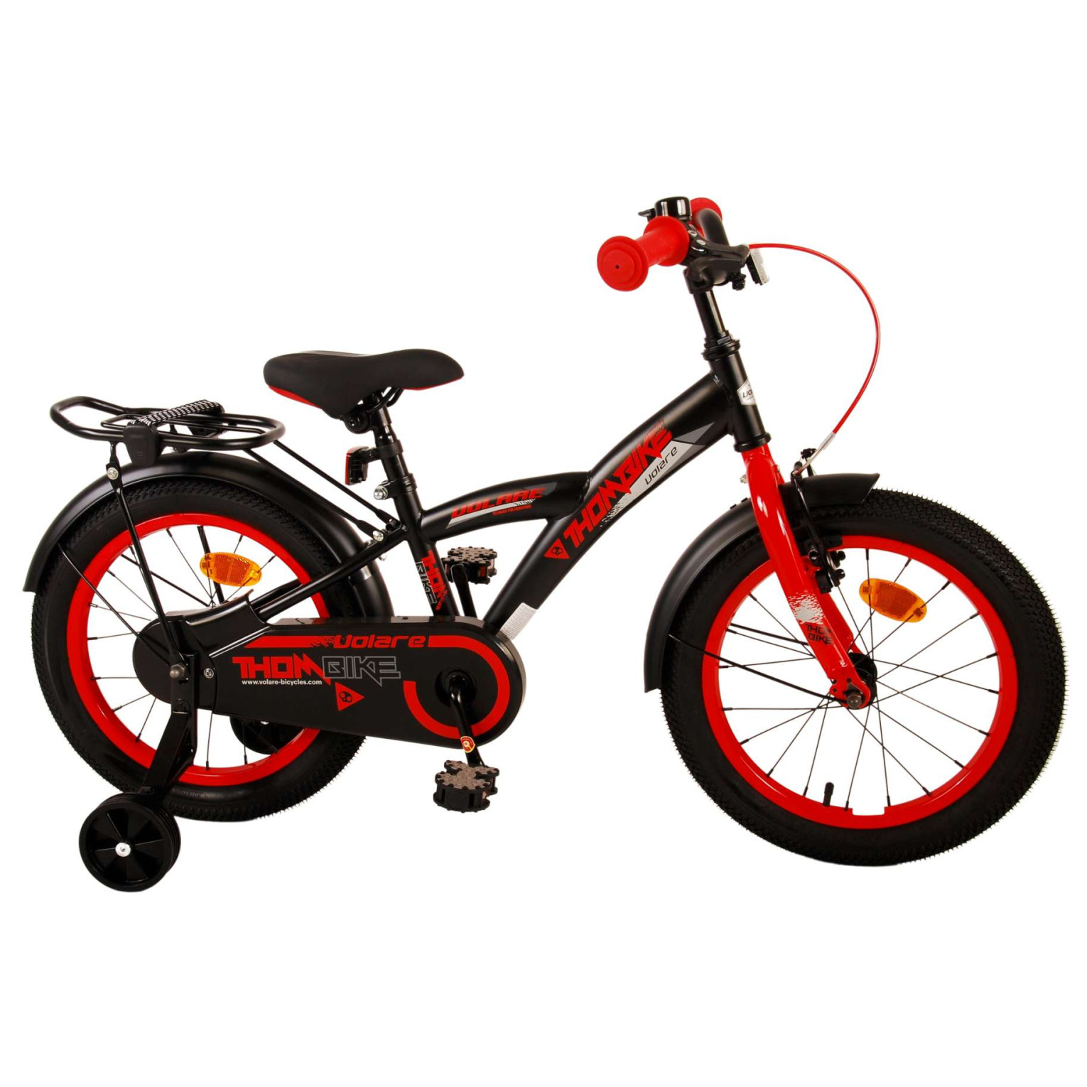 Volare Thombike Fiets - 16 inch - Zwart Rood