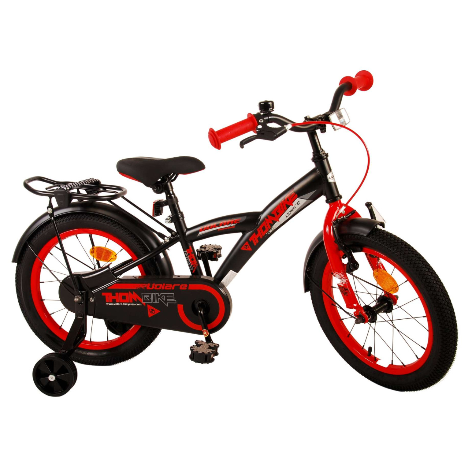 Volare Thombike Fiets - 16 inch - Zwart Rood