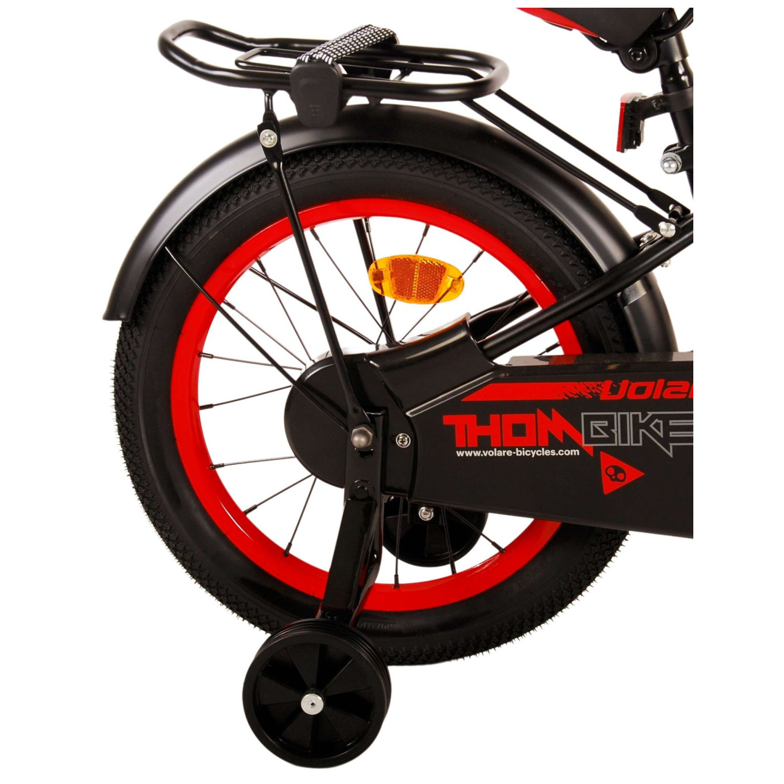 Volare Thombike Fiets - 16 inch - Zwart Rood