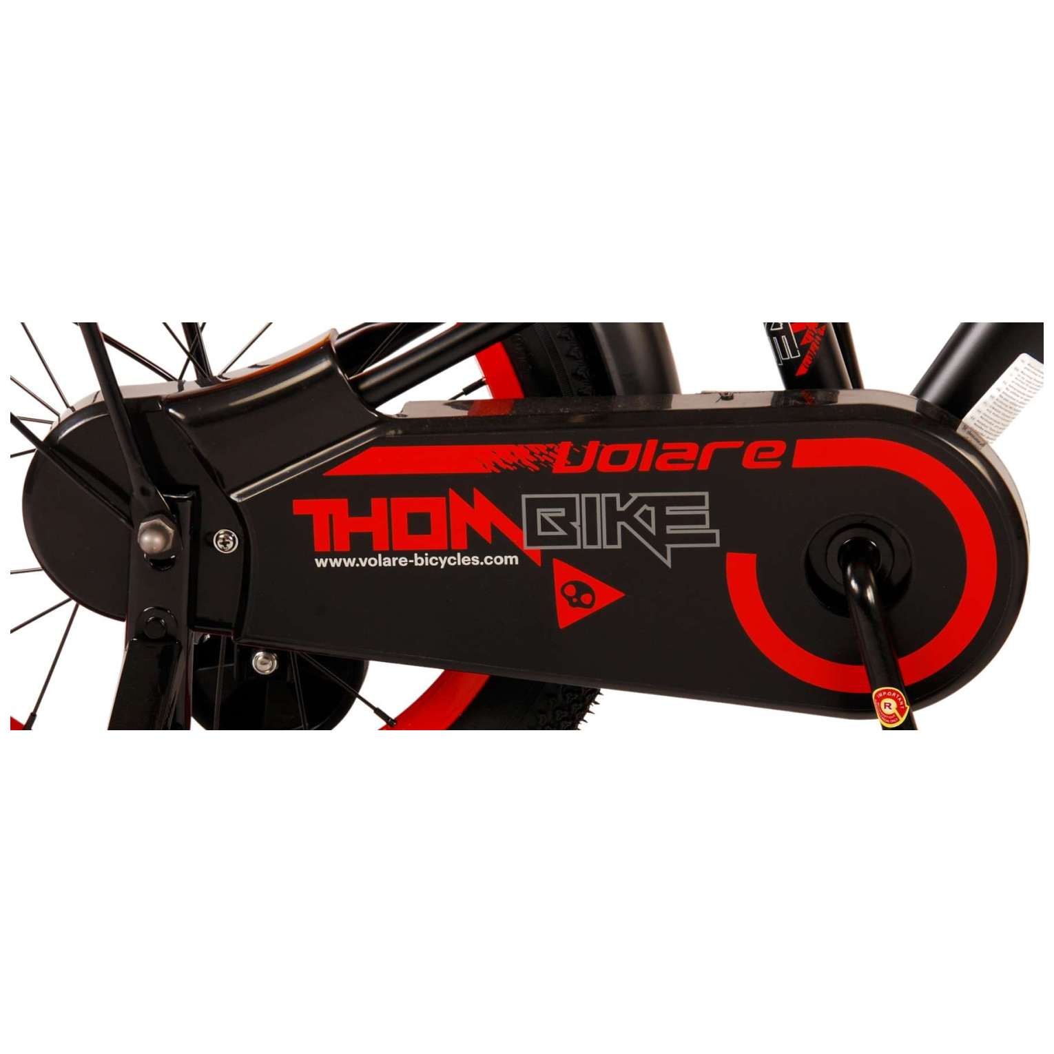 Volare Thombike Fiets - 16 inch - Zwart Rood