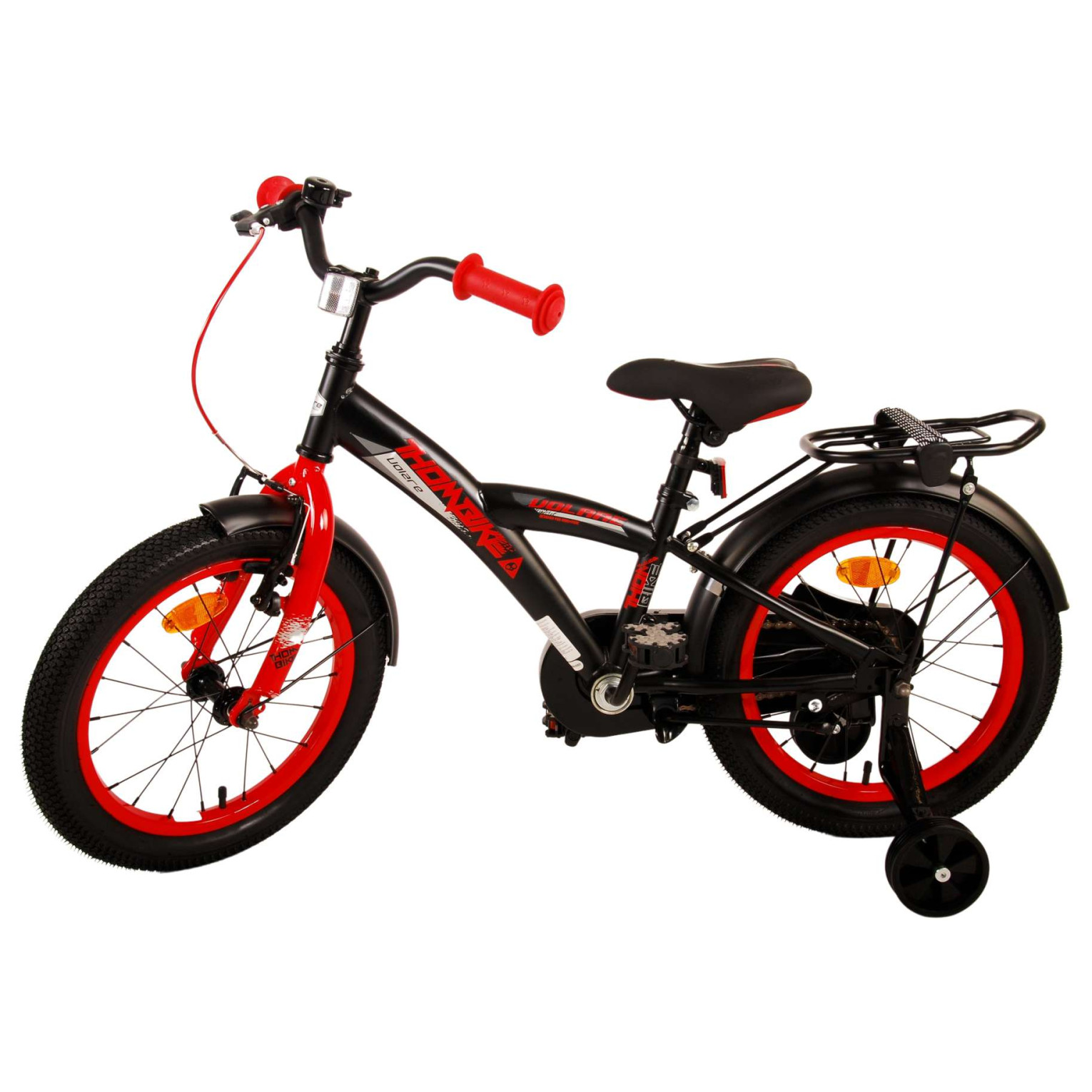 Volare Thombike Fiets - 16 inch - Zwart Rood