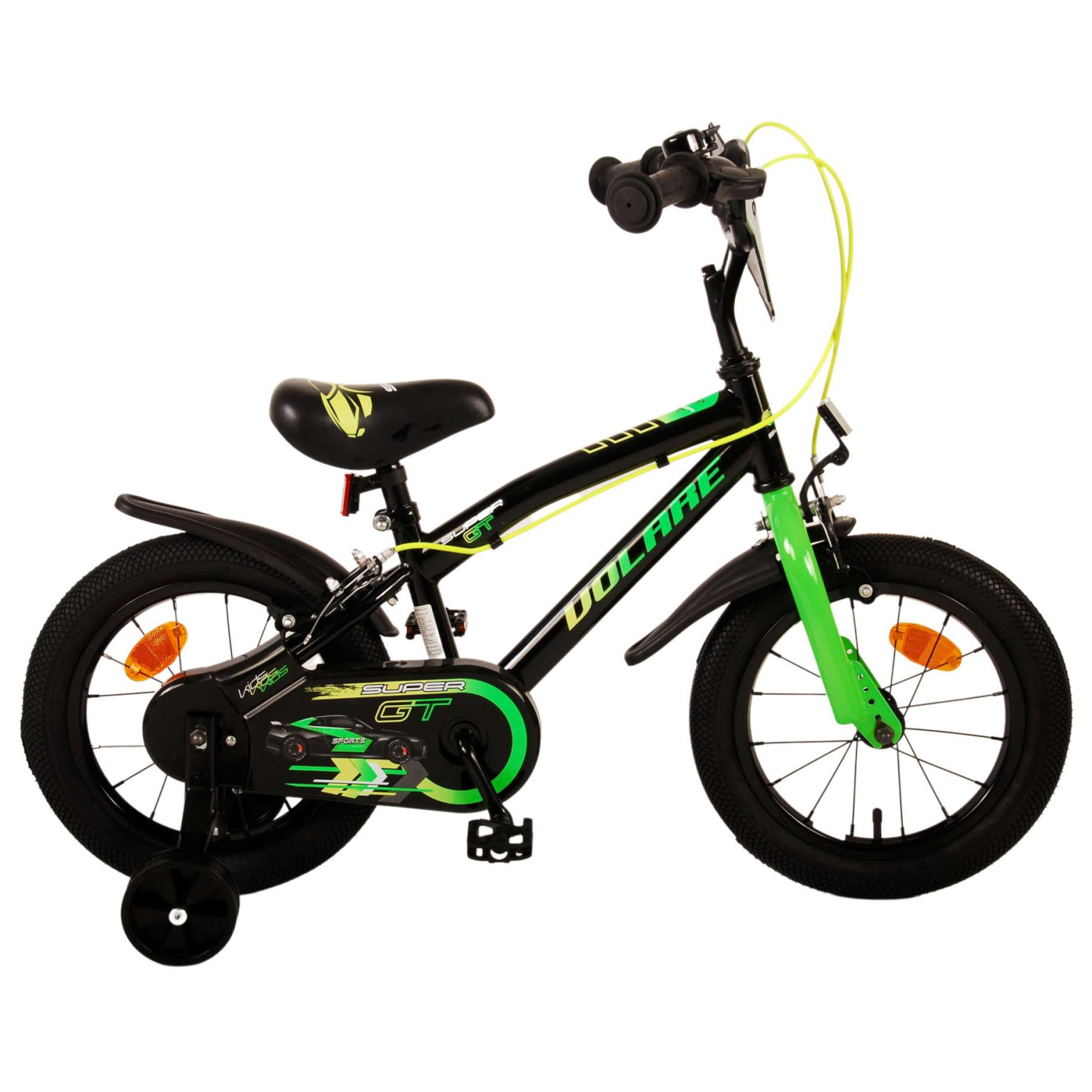 Volare Super GT Fiets - 14 inch - Groen - Twee handremmen