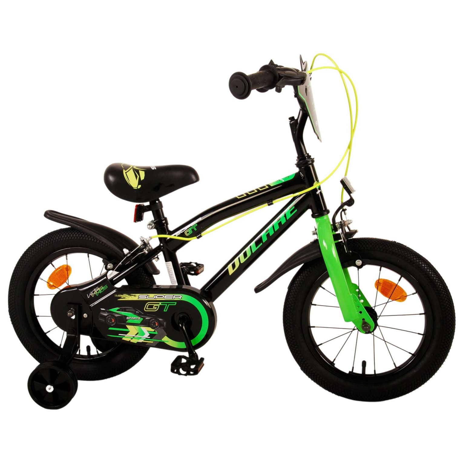 Volare Super GT Fiets - 14 inch - Groen - Twee handremmen