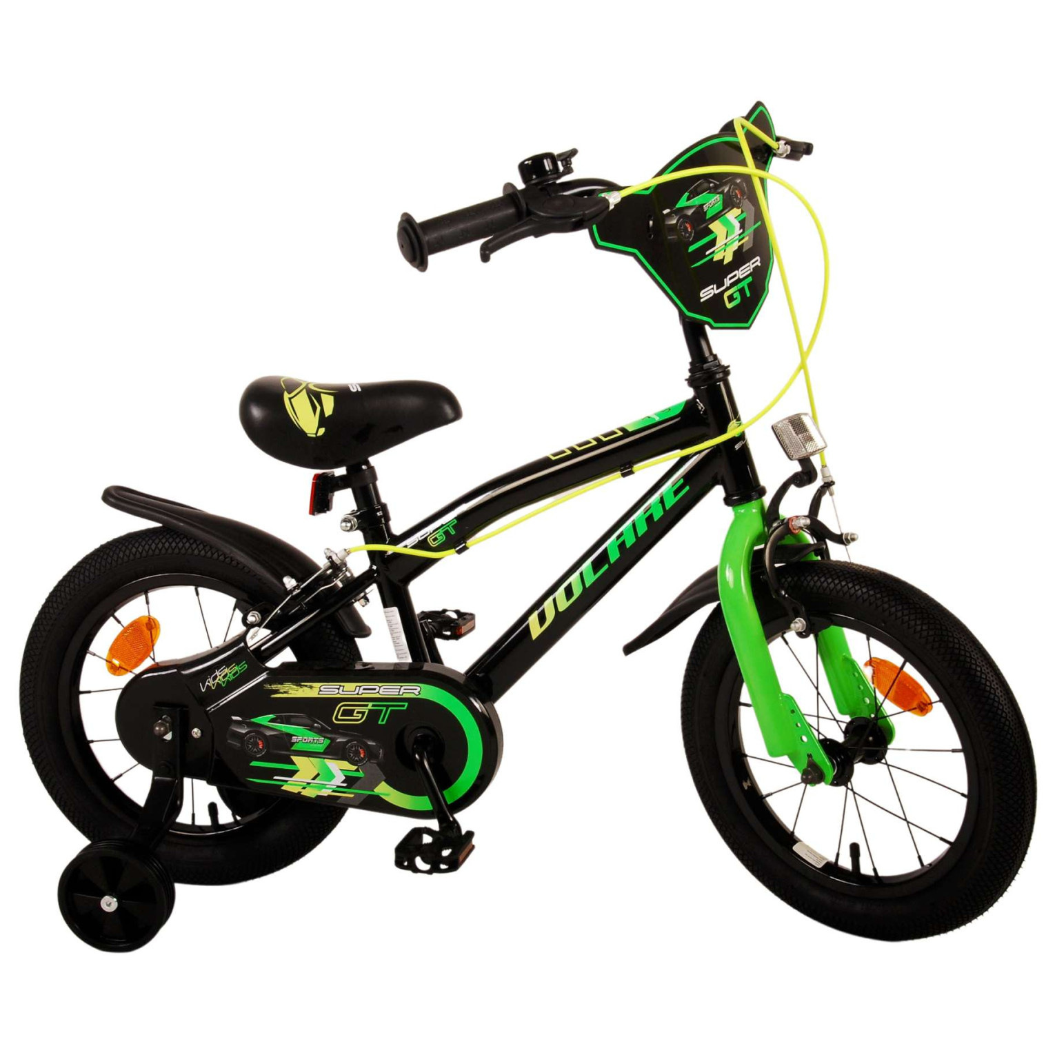 Volare Super GT Fiets - 14 inch - Groen - Twee handremmen