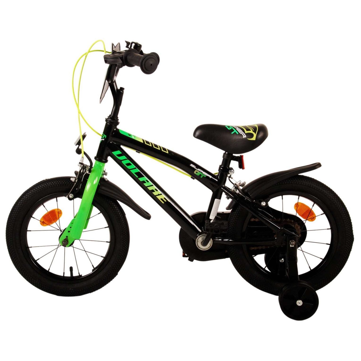 Volare Super GT Fiets - 14 inch - Groen - Twee handremmen