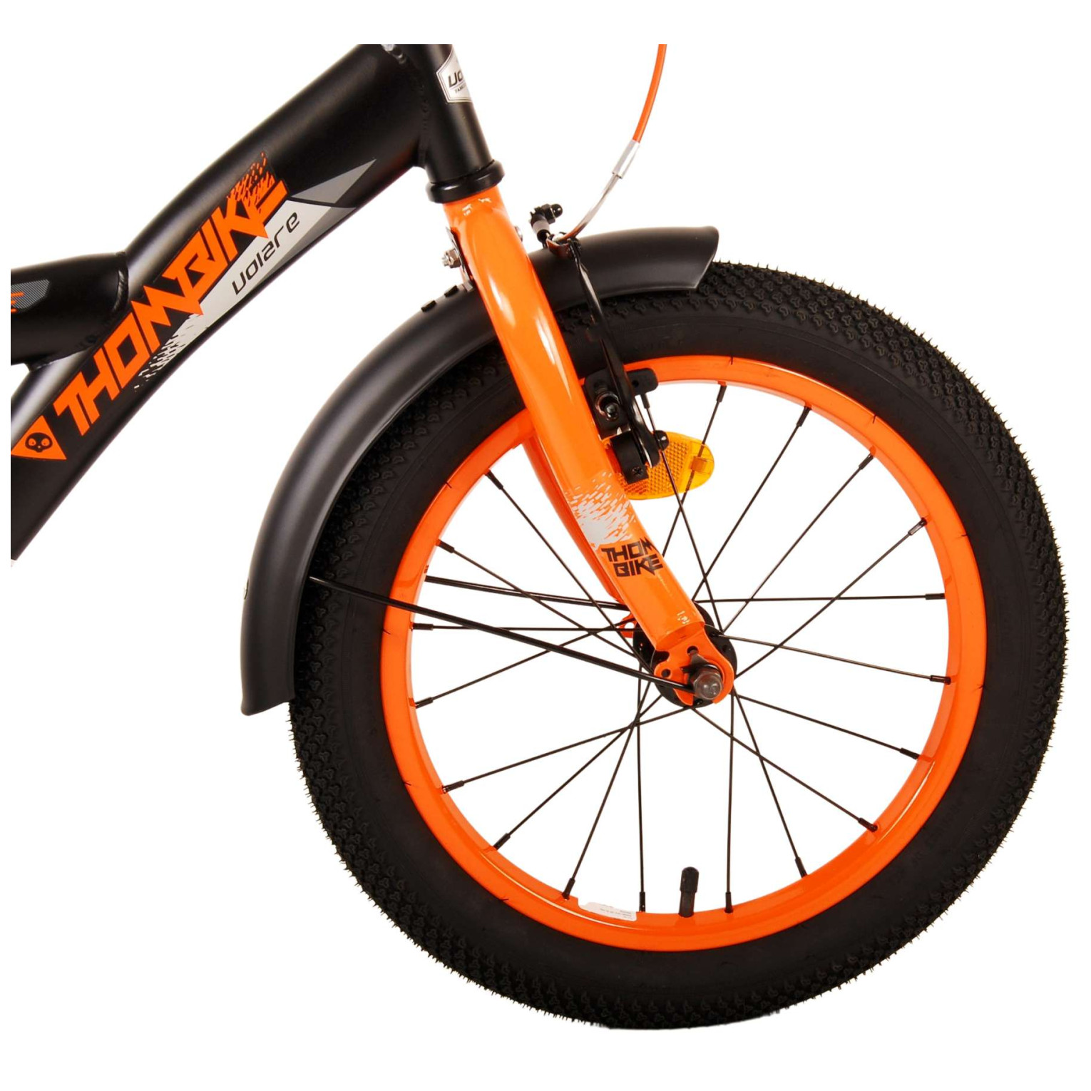 Volare Thombike Fiets - 16 inch - Zwart Oranje