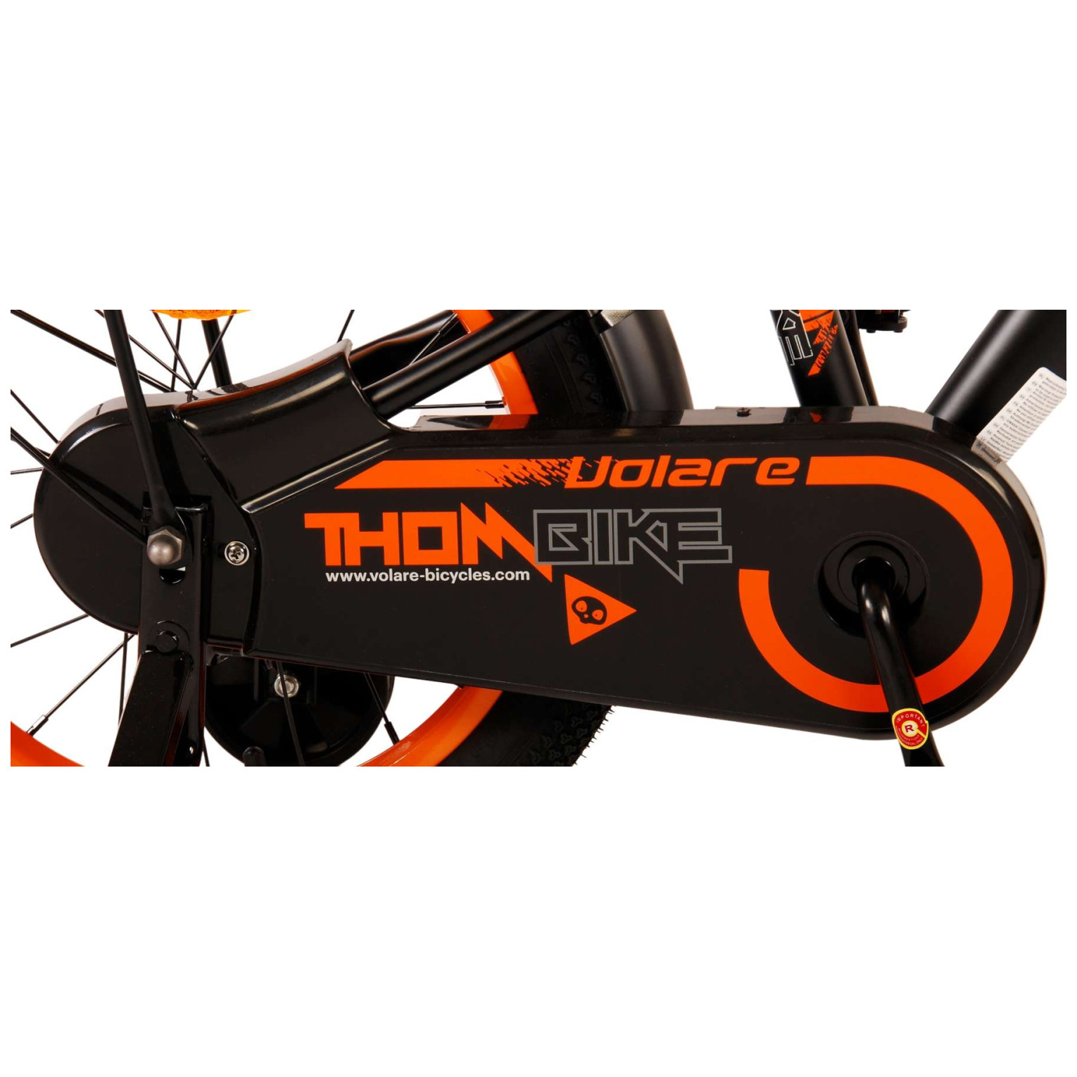 Volare Thombike Fiets - 16 inch - Zwart Oranje