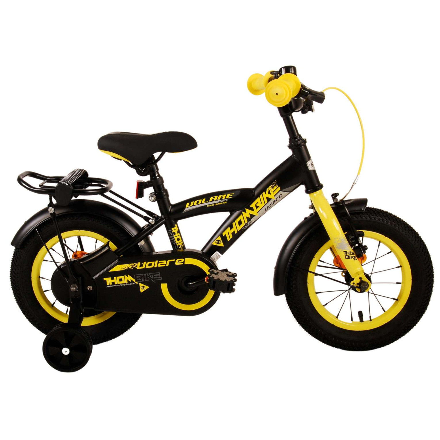 Vélo Volare Thombike - 12 pouces - Noir Jaune