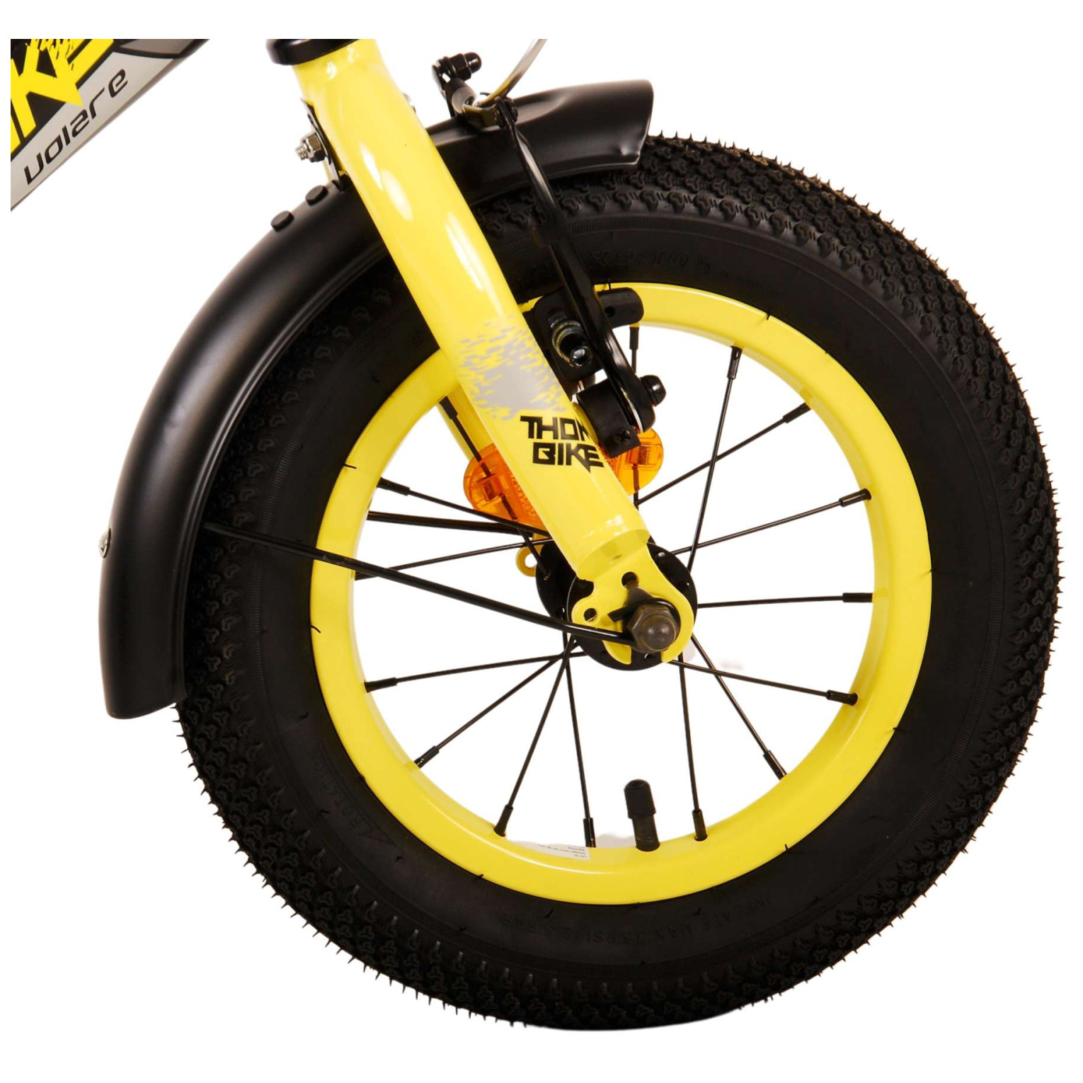 Vélo Volare Thombike - 12 pouces - Noir Jaune