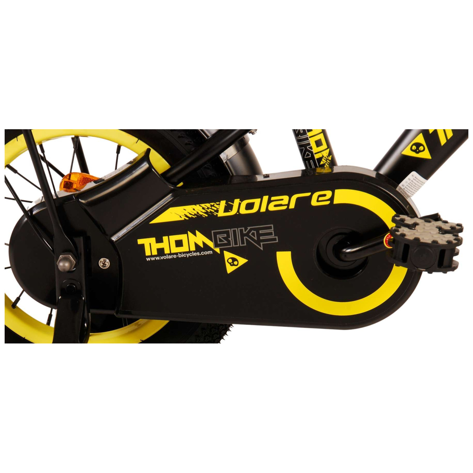 Volare Thombike Fiets - 12 inch - Zwart Geel