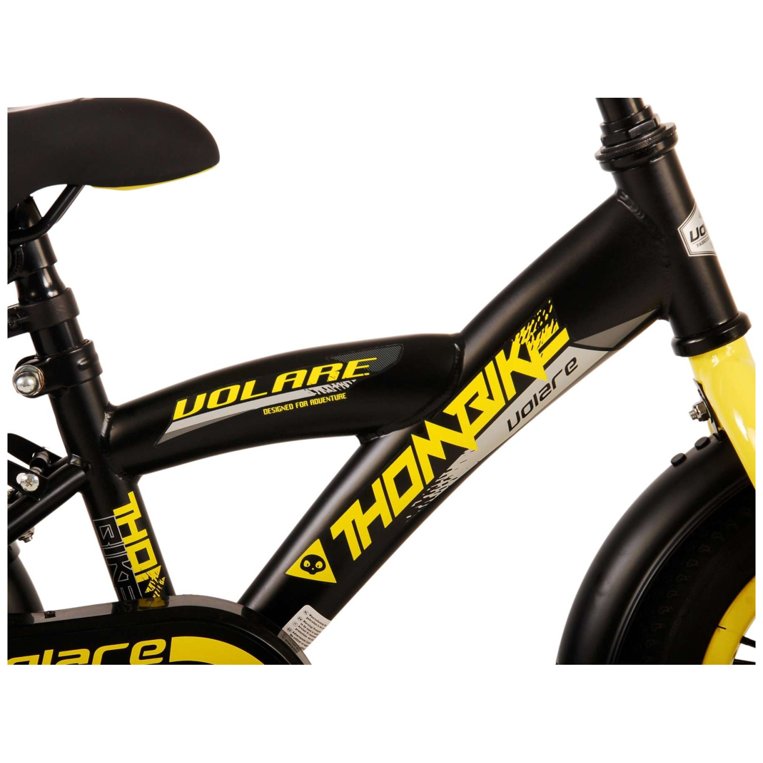 Vélo Volare Thombike - 12 pouces - Noir Jaune