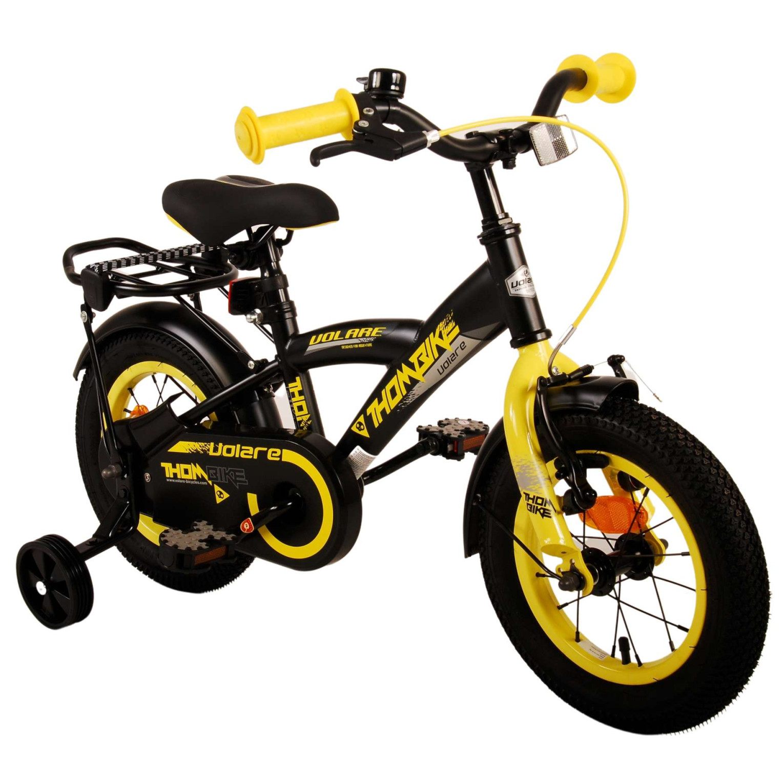 Vélo Volare Thombike - 12 pouces - Noir Jaune