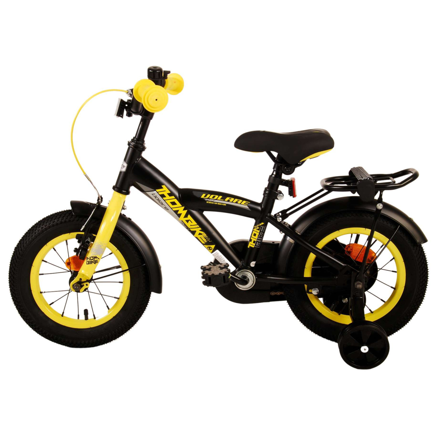 Vélo Volare Thombike - 12 pouces - Noir Jaune