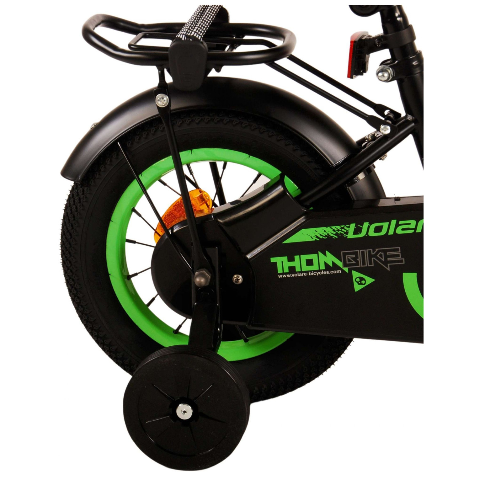 Volare Thombike Fiets - 12 inch - Zwart Groen