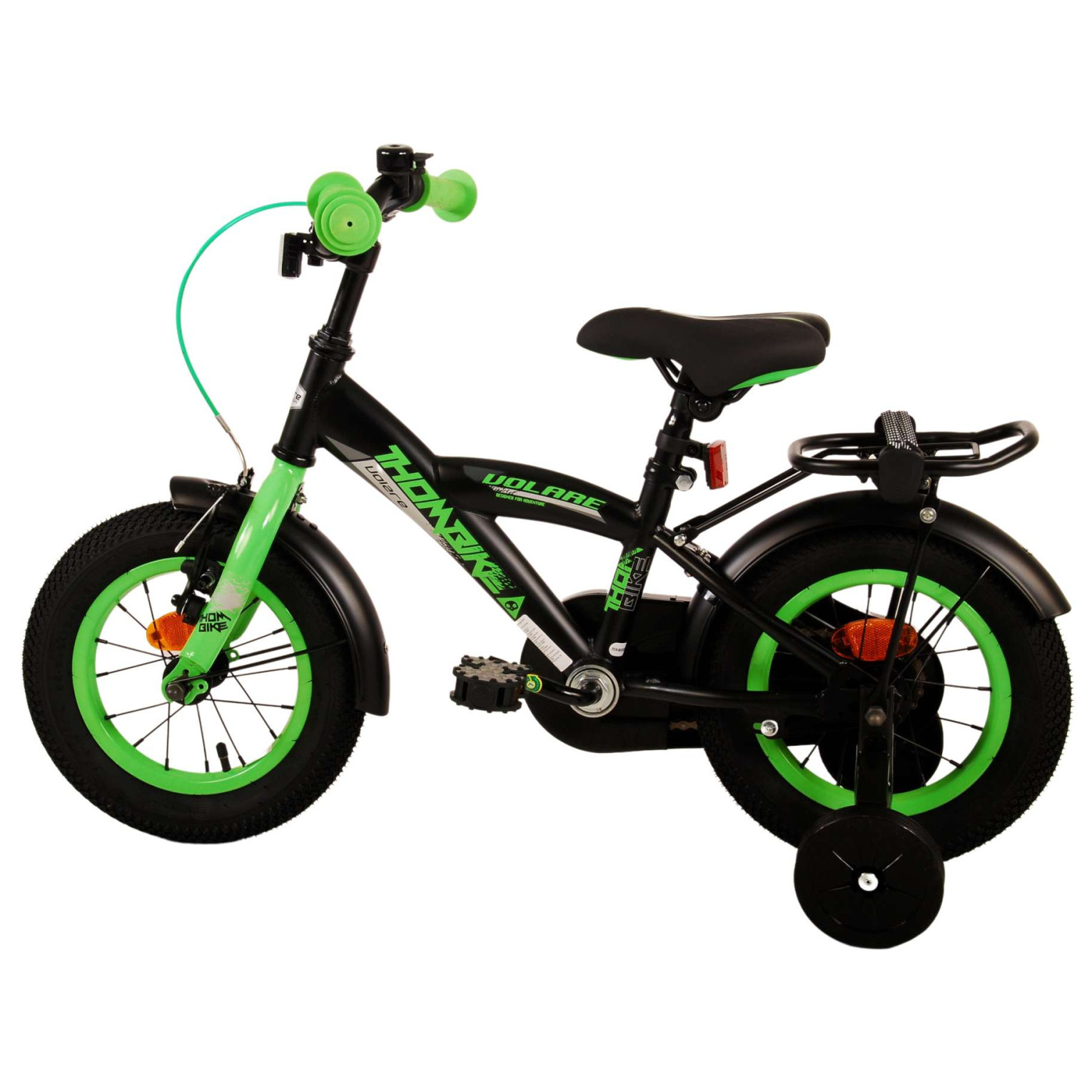 Volare Thombike Fiets - 12 inch - Zwart Groen