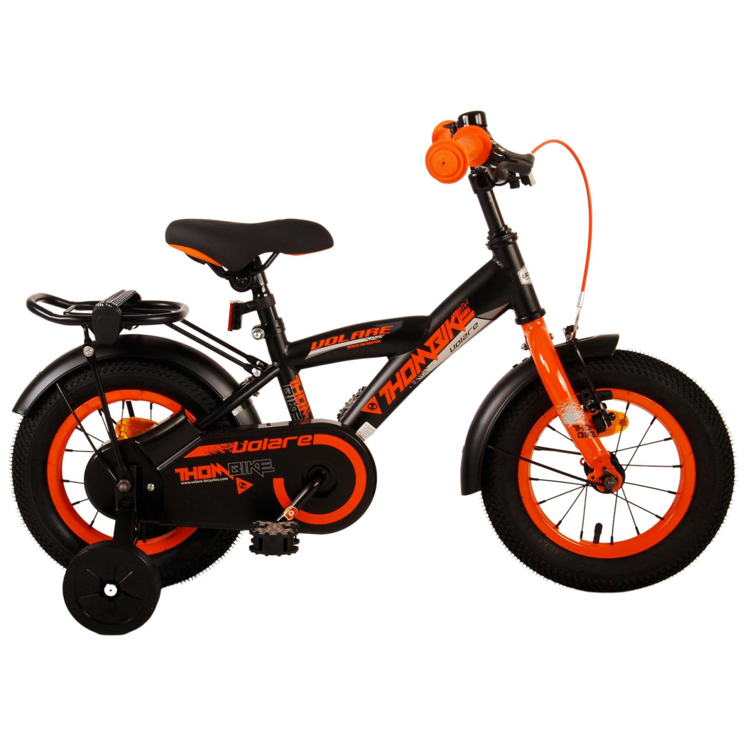 Volare Thombike Fiets - 12 inch - Zwart Oranje