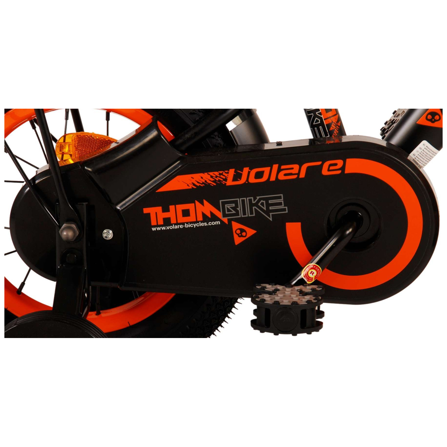 Volare Thombike Fiets - 12 inch - Zwart Oranje